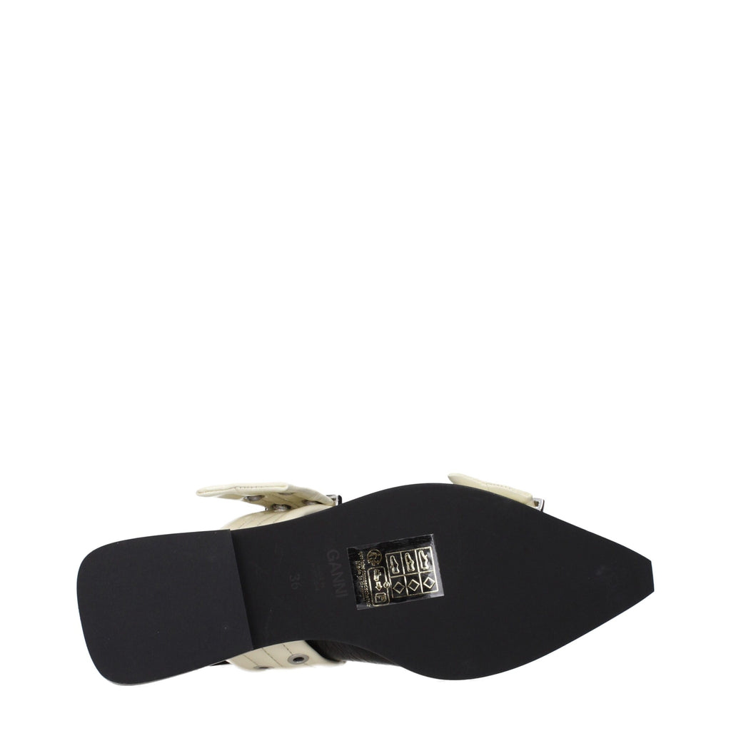 Ganni Black Polyethylene Flat Sandals