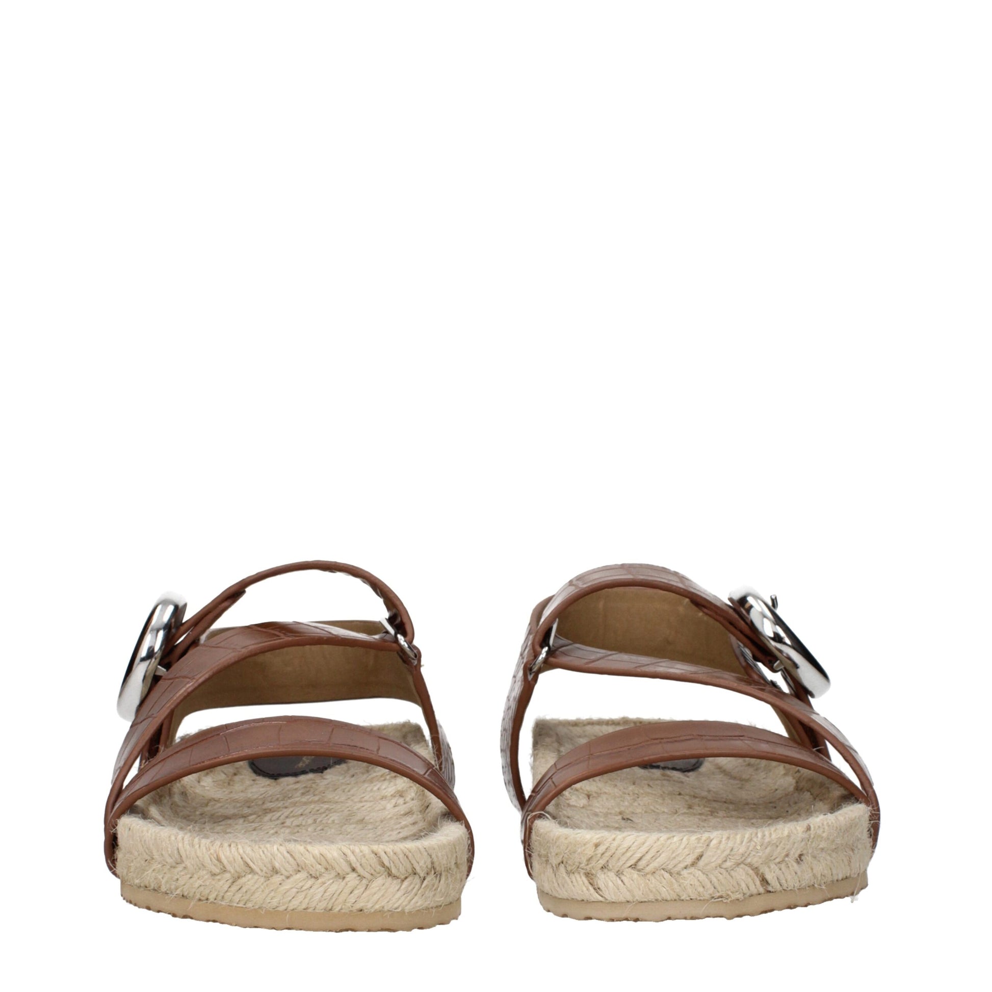 Stella McCartney Brown Leather Flat Sandals