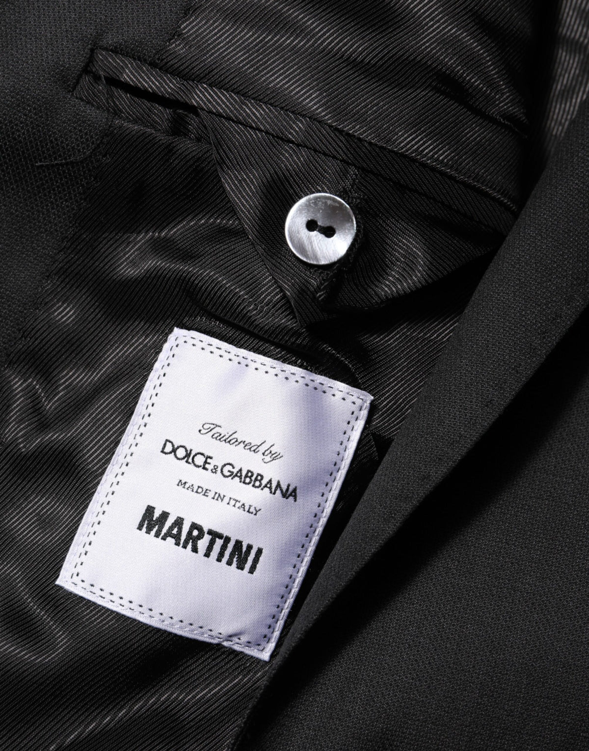 Dolce & Gabbana Dunkelgrauer Einreihiger Herrenmantel MARTINI Blazer