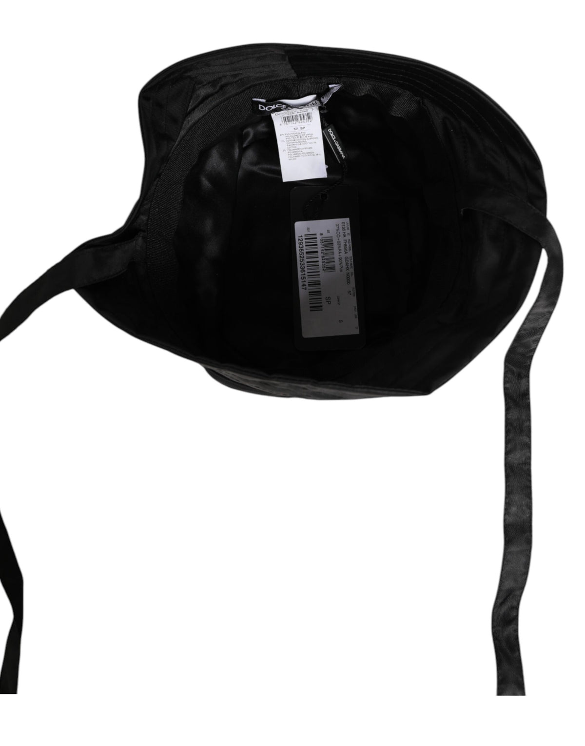 Dolce & Gabbana Schwarzer PVC Wide Brim Herren Fischerhut