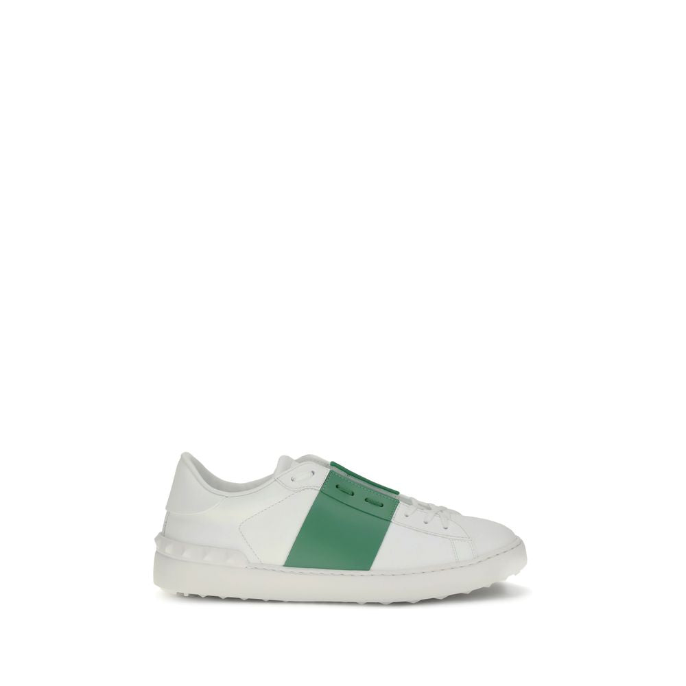 Valentino Garavani White Calf Leather Bos Taurus Low Top Sneakers