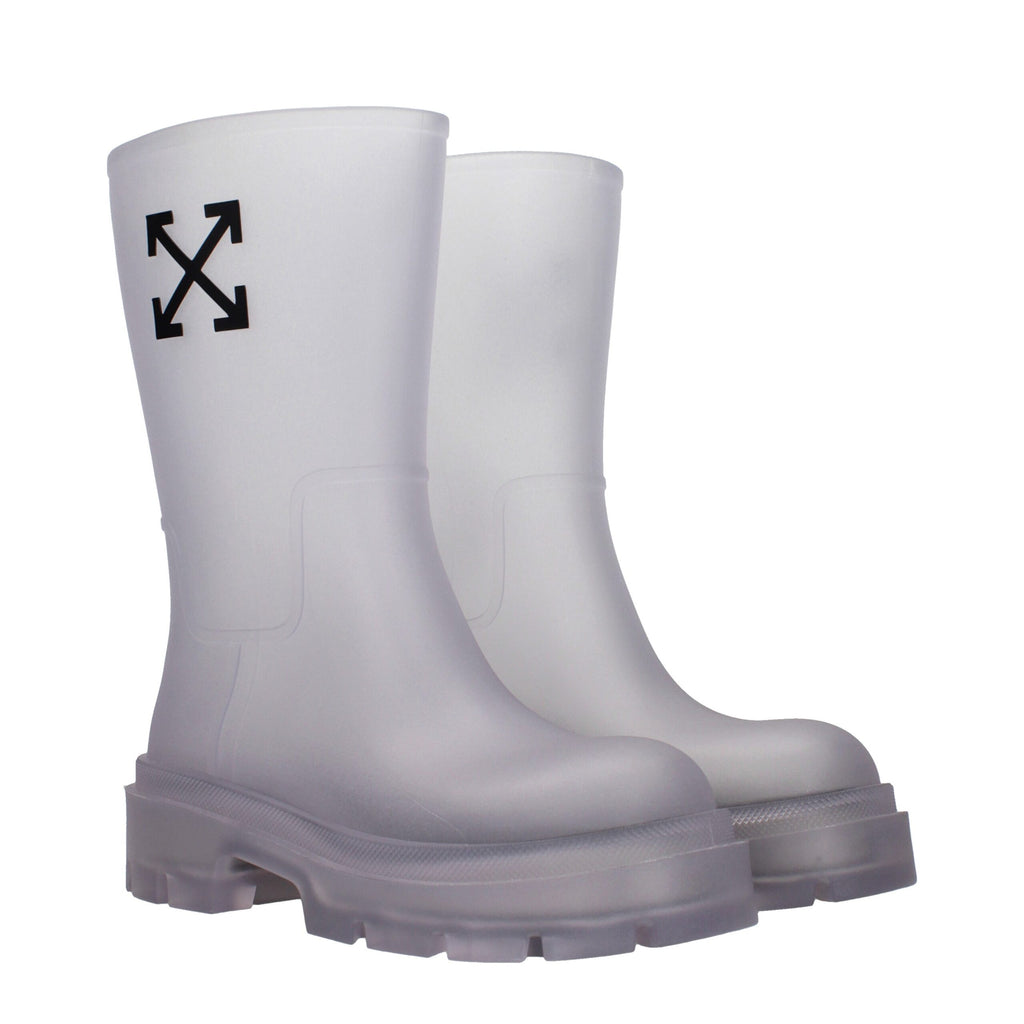 Bottes transparentes en PVC Off-White