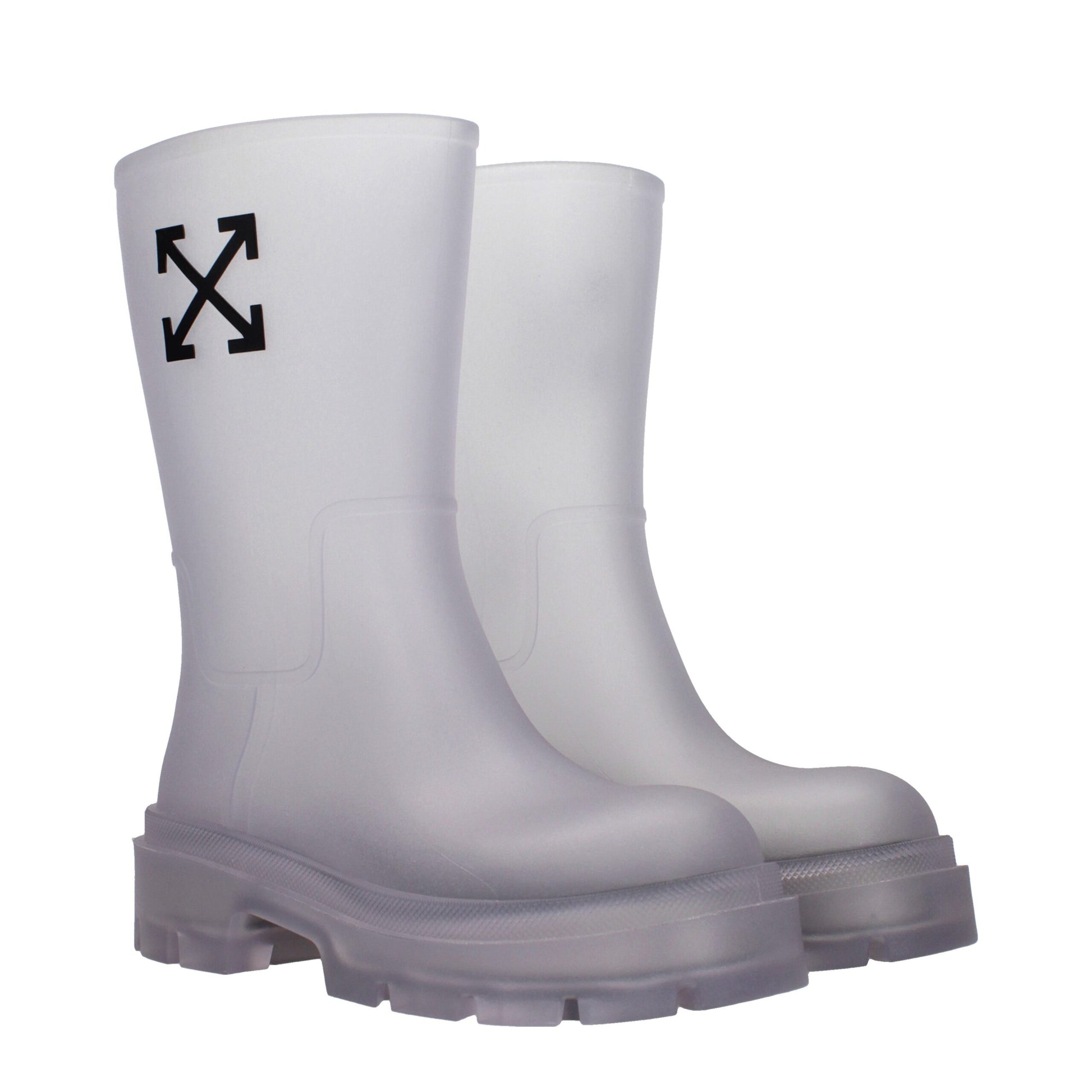 Bottes transparentes en PVC Off-White
