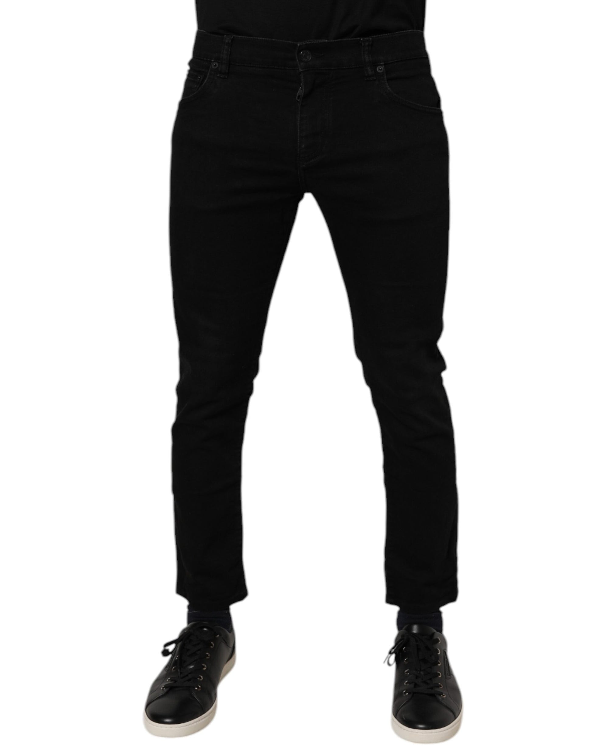 Dolce & Gabbana Jean Slim Homme Noir en Coton Stretch