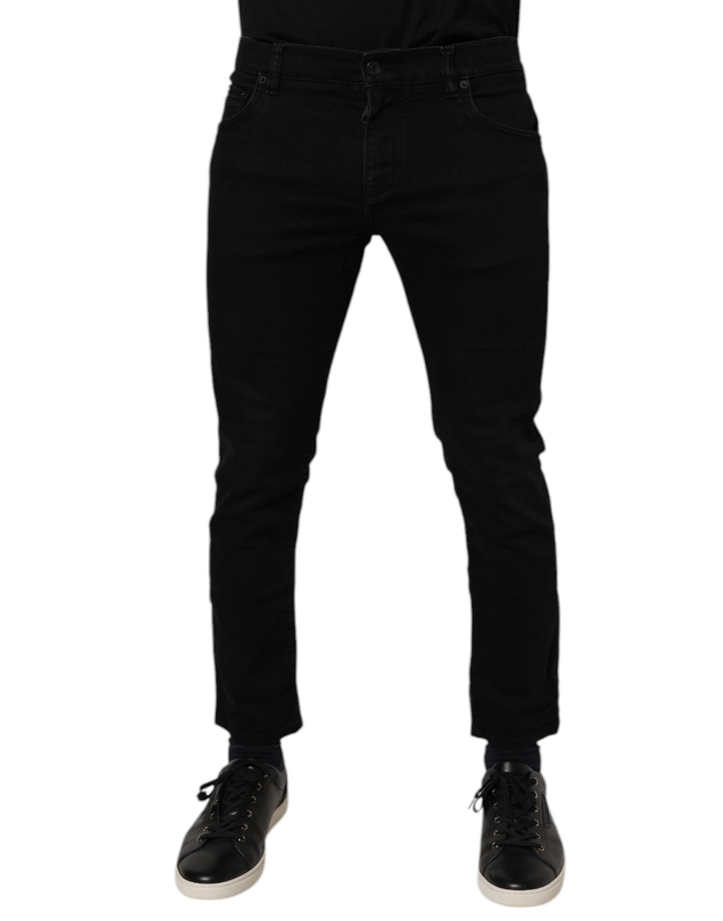 Dolce & Gabbana Jean Slim Homme Noir en Coton Stretch