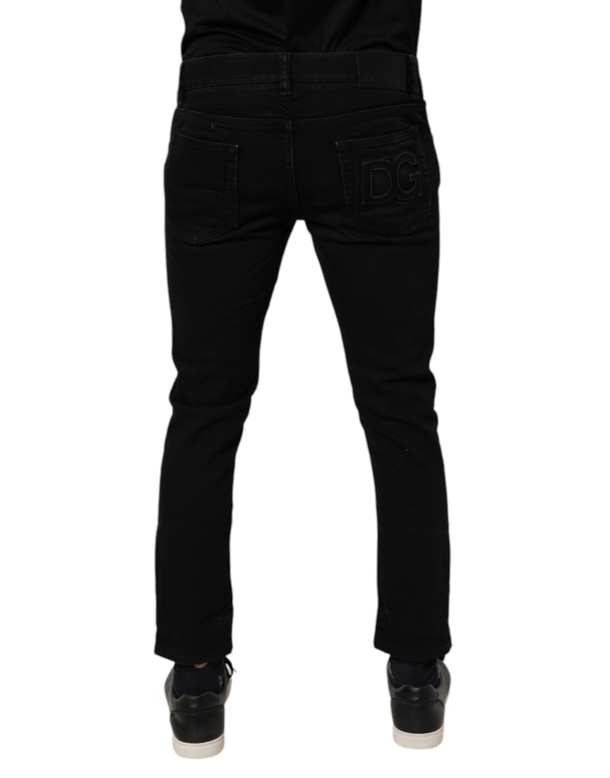 Dolce & Gabbana Jean Slim Homme Noir en Coton Stretch