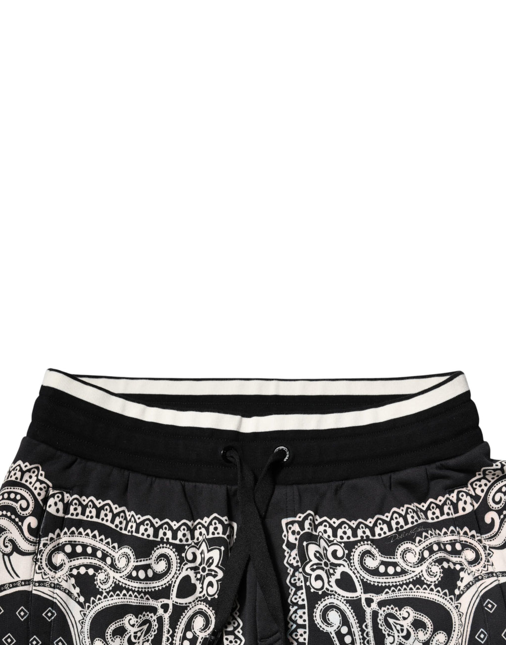 Pantalon de survêtement jogger Dolce & Gabbana en coton noir avec bandana