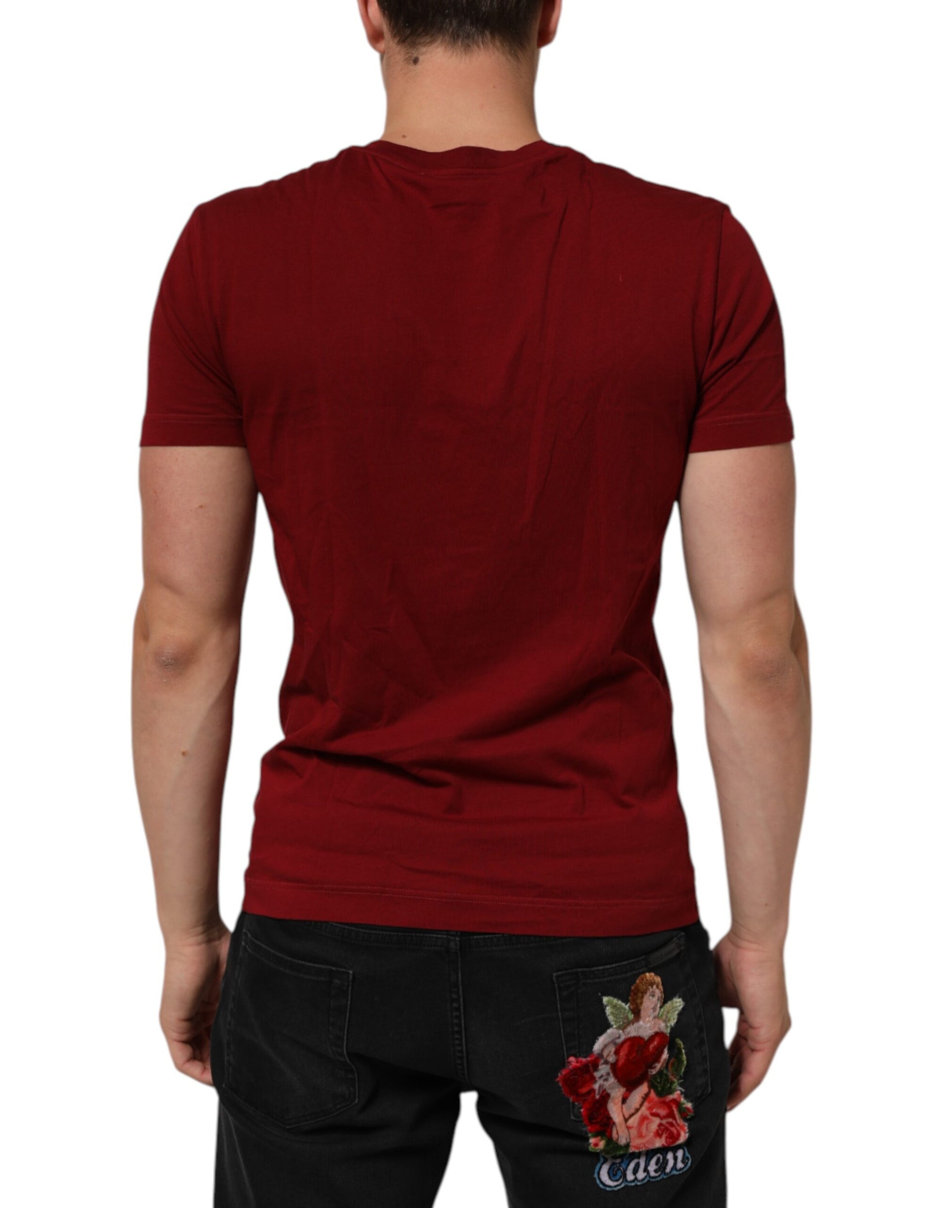 T-shirt Dolce & Gabbana en Coton Col Rond Manches Courtes Marron