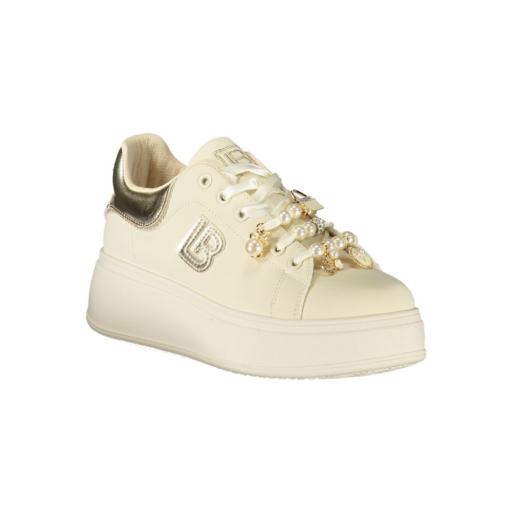 Laura Biagiotti Beige Polyester Women Sneaker