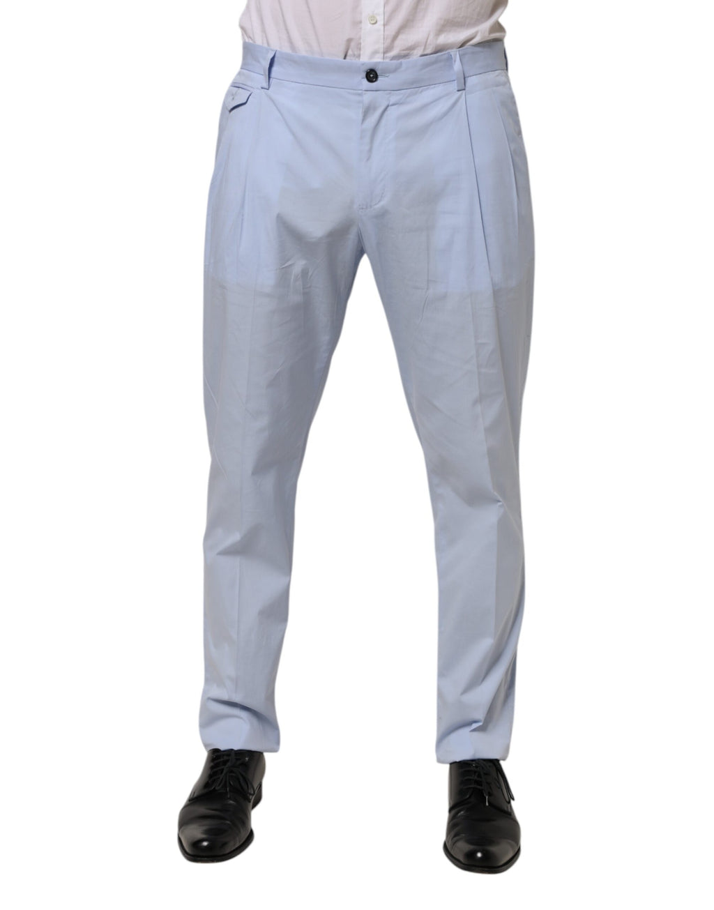 Pantalon fuselé extensible en coton pour homme Dolce & Gabbana Light Blue