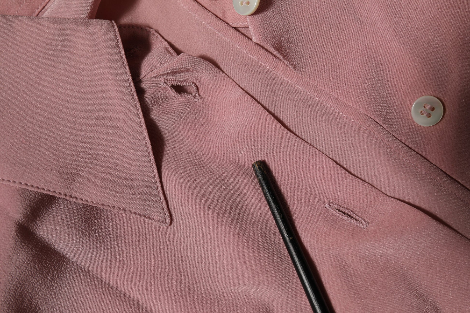 Dolce & Gabbana Pink Silk Collared Long Sleeves Blouse Top