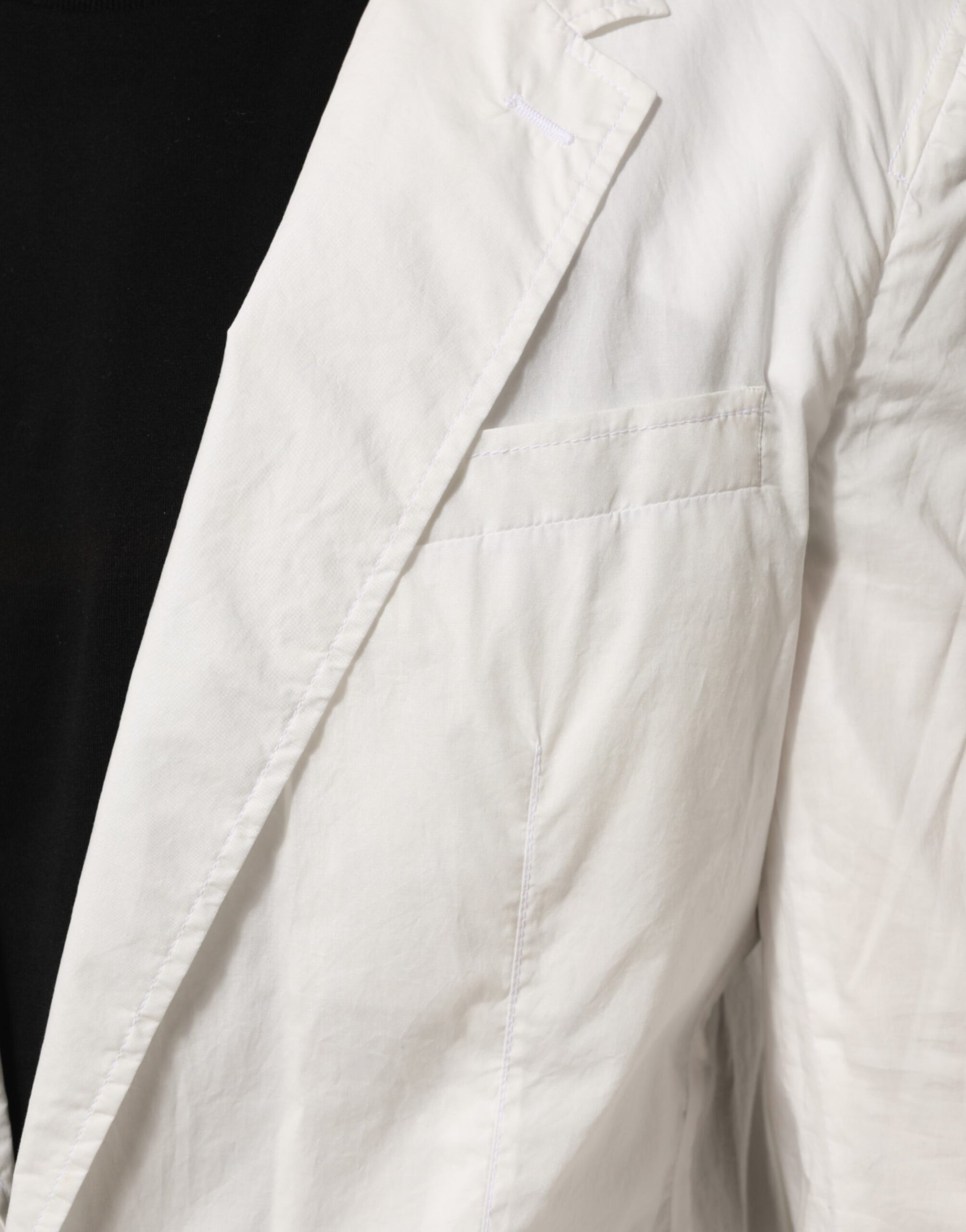 Dolce & Gabbana Blazer de costume homme en coton blanc à 1 bouton