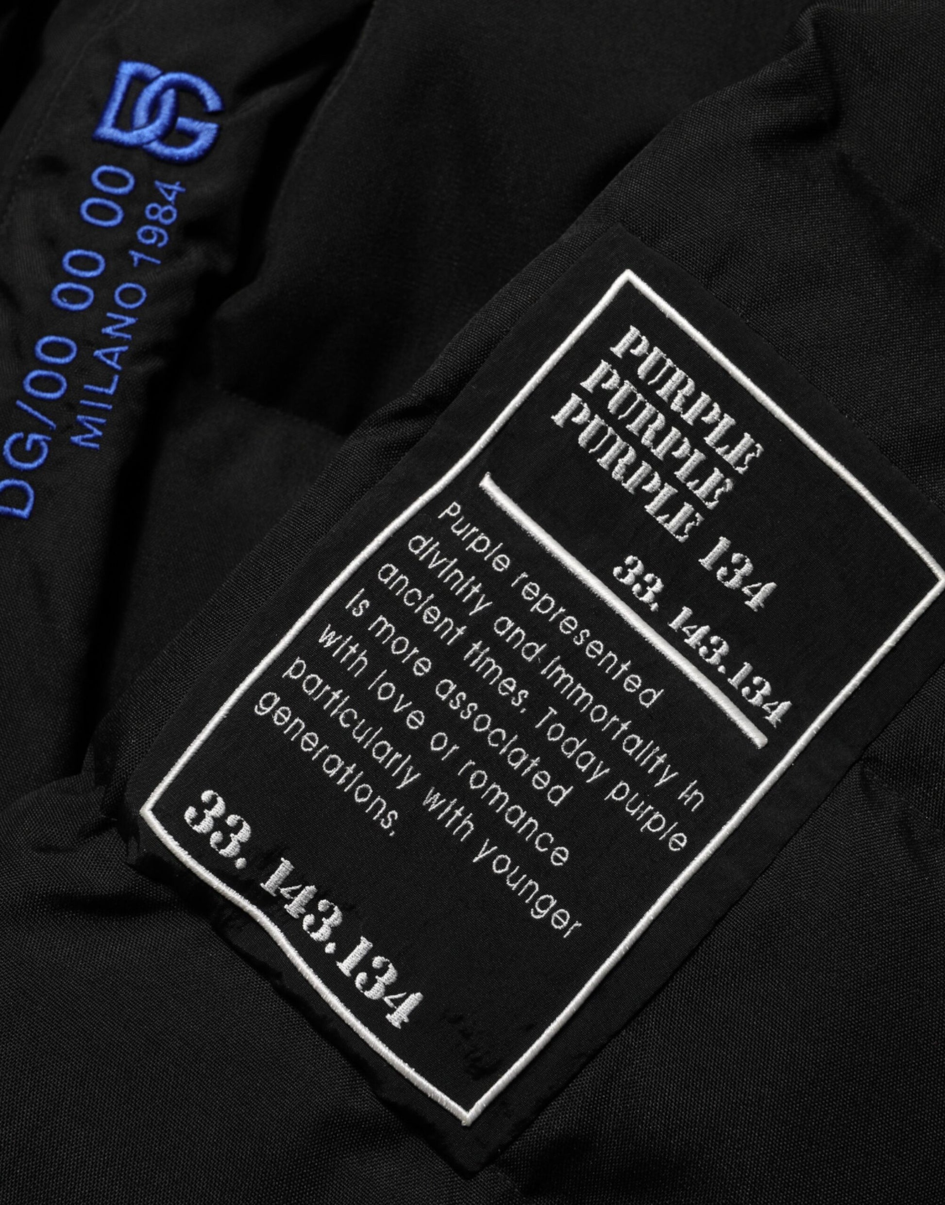 Veste matelassée zippée noire pour homme Dolce & Gabbana en nylon