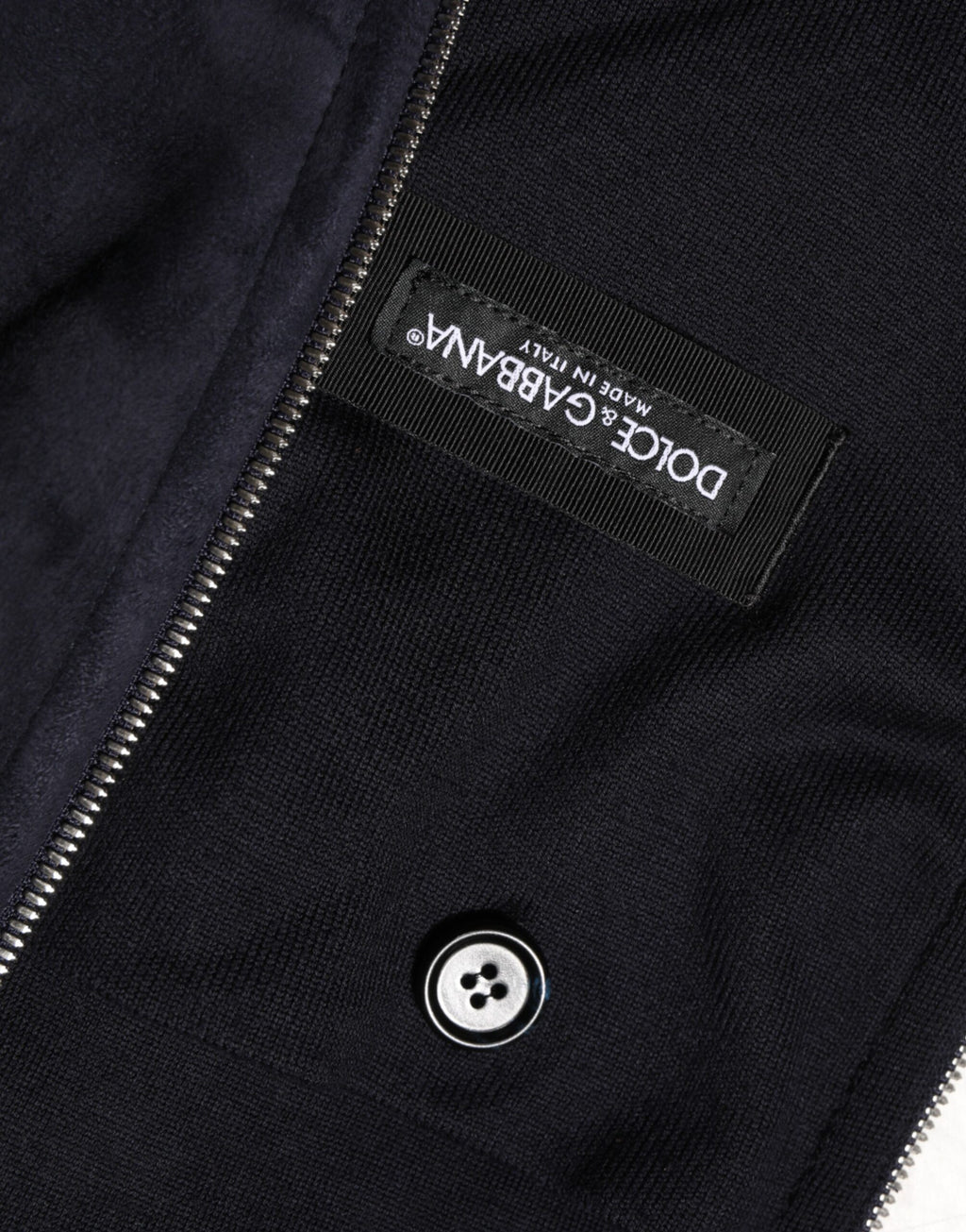 Blouson à capuche Dolce & Gabbana en cuir noir, fermeture éclair intégrale