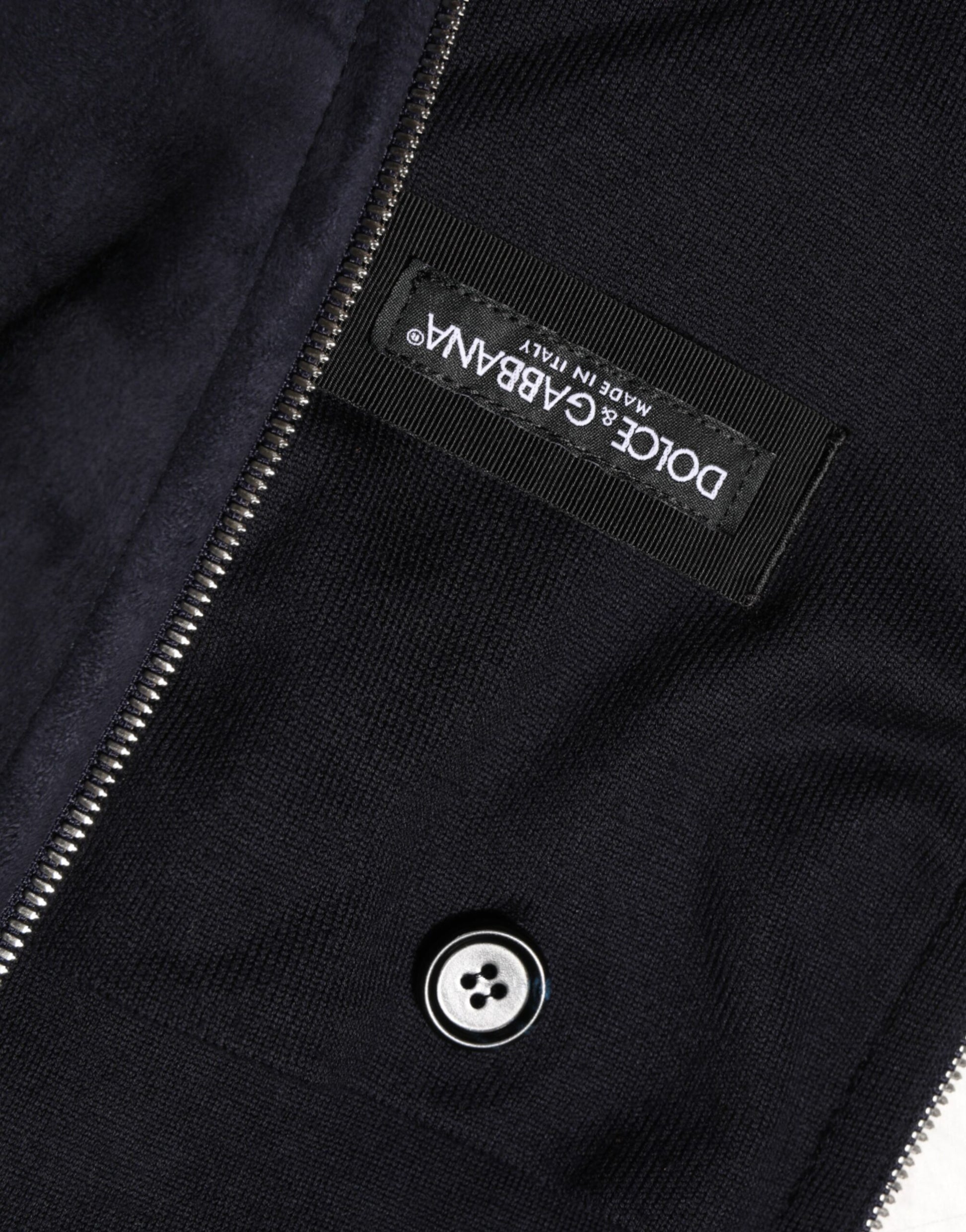 Blouson à capuche Dolce & Gabbana en cuir noir, fermeture éclair intégrale