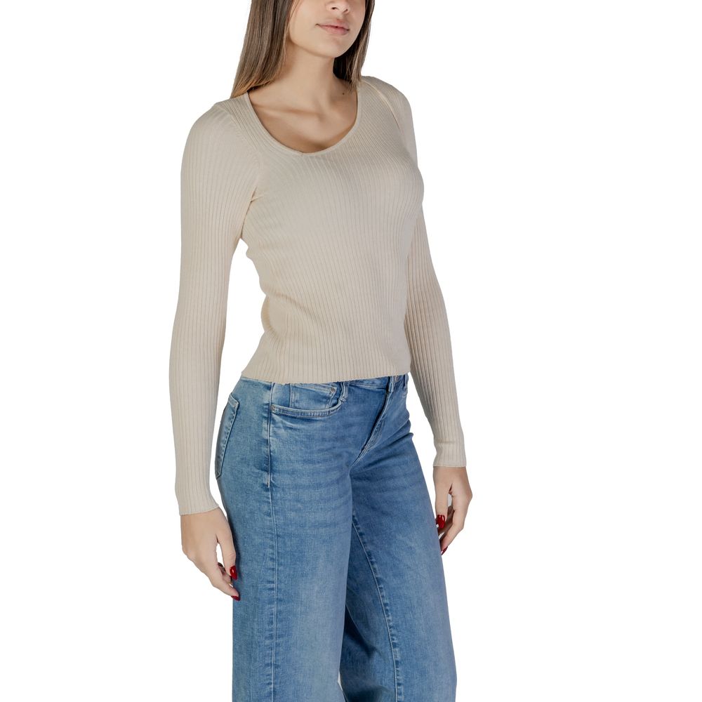 Vila Clothes - Sweat-shirt en viscose beige
