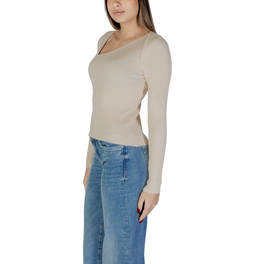 Vila Clothes - Sweat-shirt en viscose beige