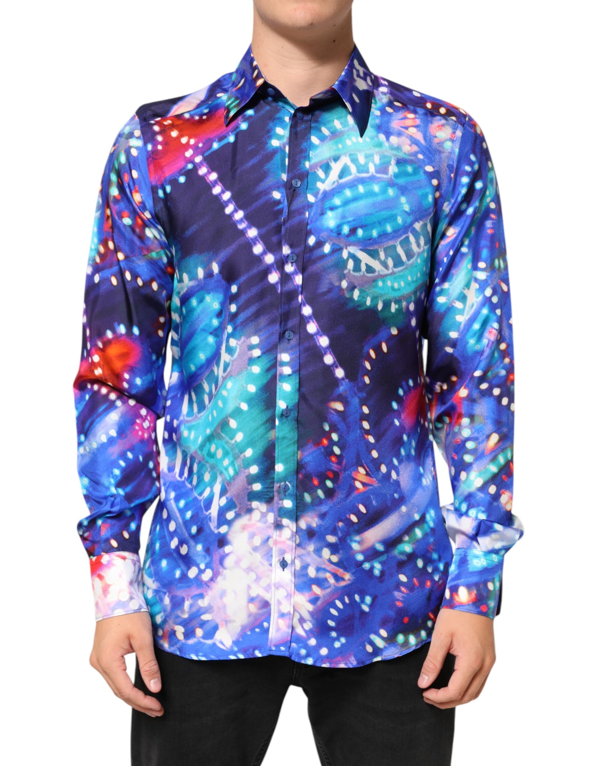 Chemise slim pour homme Dolce & Gabbana Luminarie MARTINI multicolore