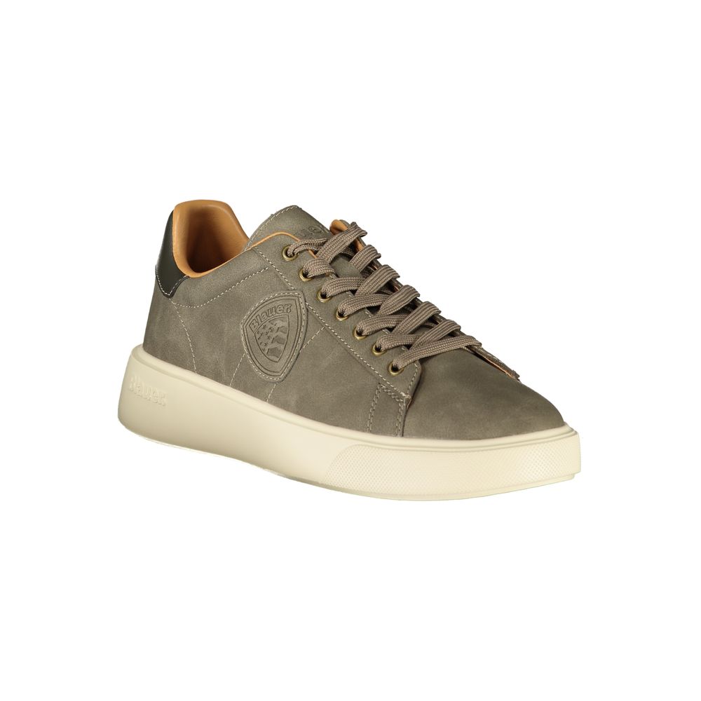 Blauer Grigio Baskets Homme en Polyuréthane