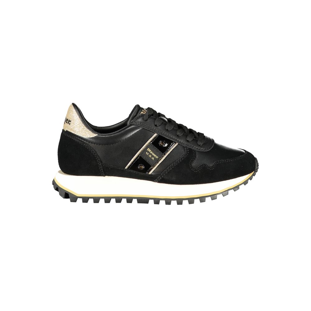 Basket Blauer noire en cuir pour femme