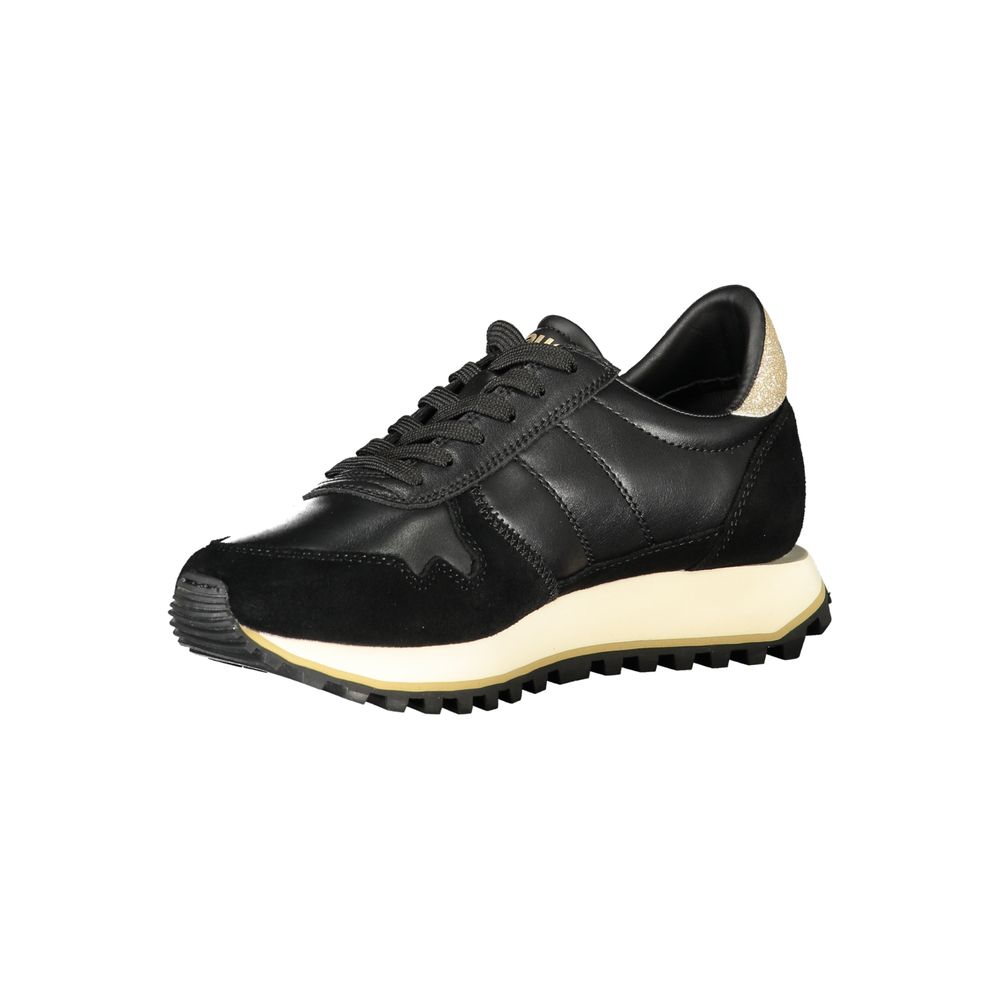 Basket Blauer noire en cuir pour femme