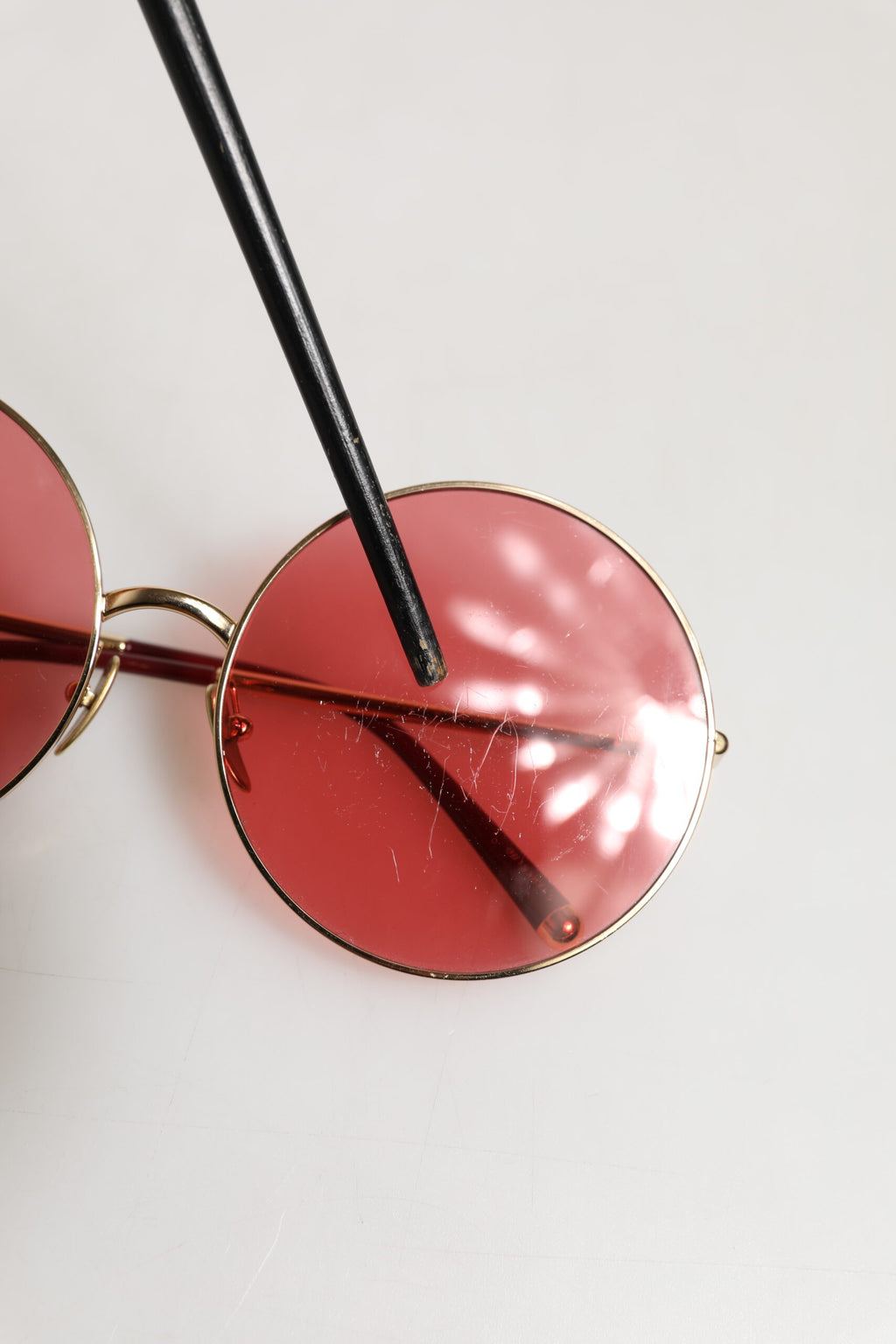 Lunettes de soleil rondes en métal rose doré Dolce & Gabbana