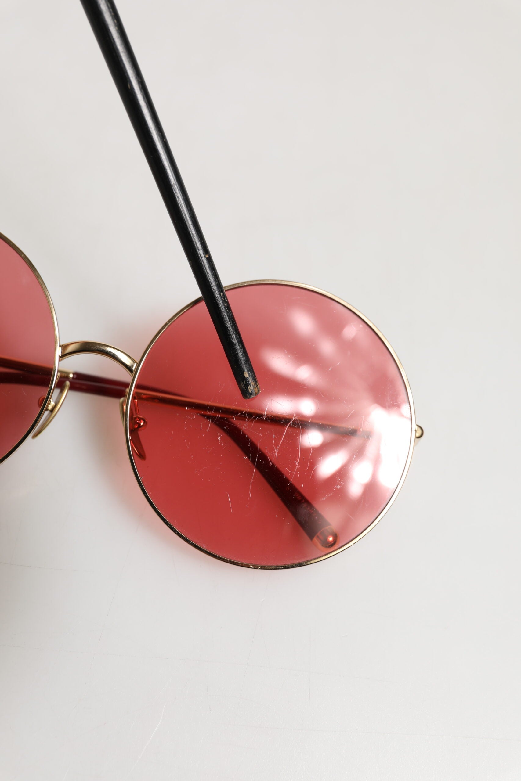 Lunettes de soleil rondes en métal rose doré Dolce & Gabbana