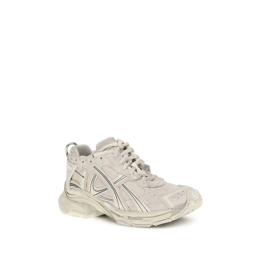 Balenciaga Beige Calf Leather Bos Taurus Athletic Sneakers
