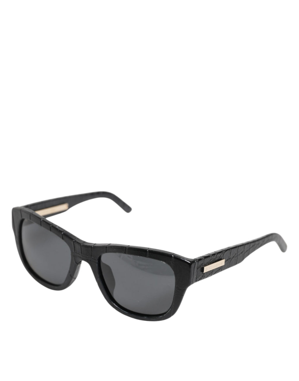 Lunettes de soleil Dolce & Gabbana DG4177 monture en cuir noir verres teintés