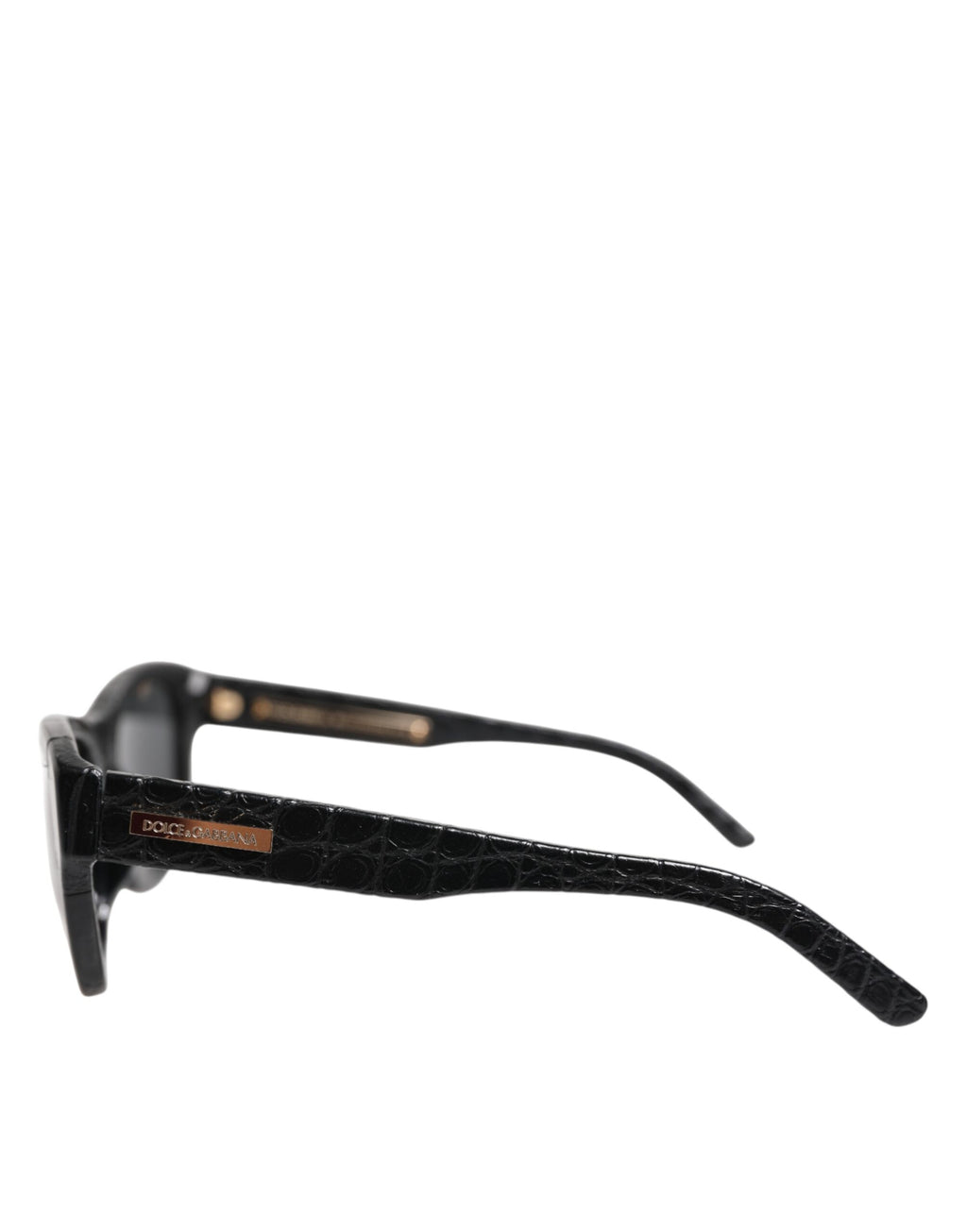 Lunettes de soleil Dolce & Gabbana DG4177 monture en cuir noir verres teintés