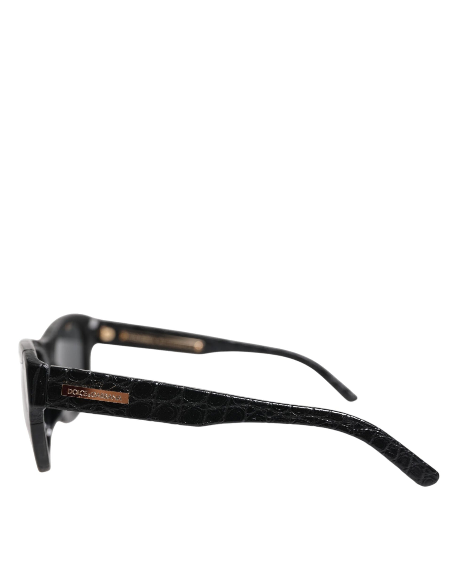 Lunettes de soleil Dolce & Gabbana DG4177 monture en cuir noir verres teintés