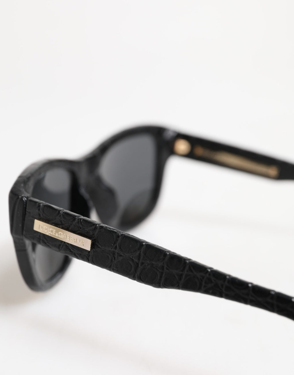Lunettes de soleil Dolce & Gabbana DG4177 monture en cuir noir verres teintés