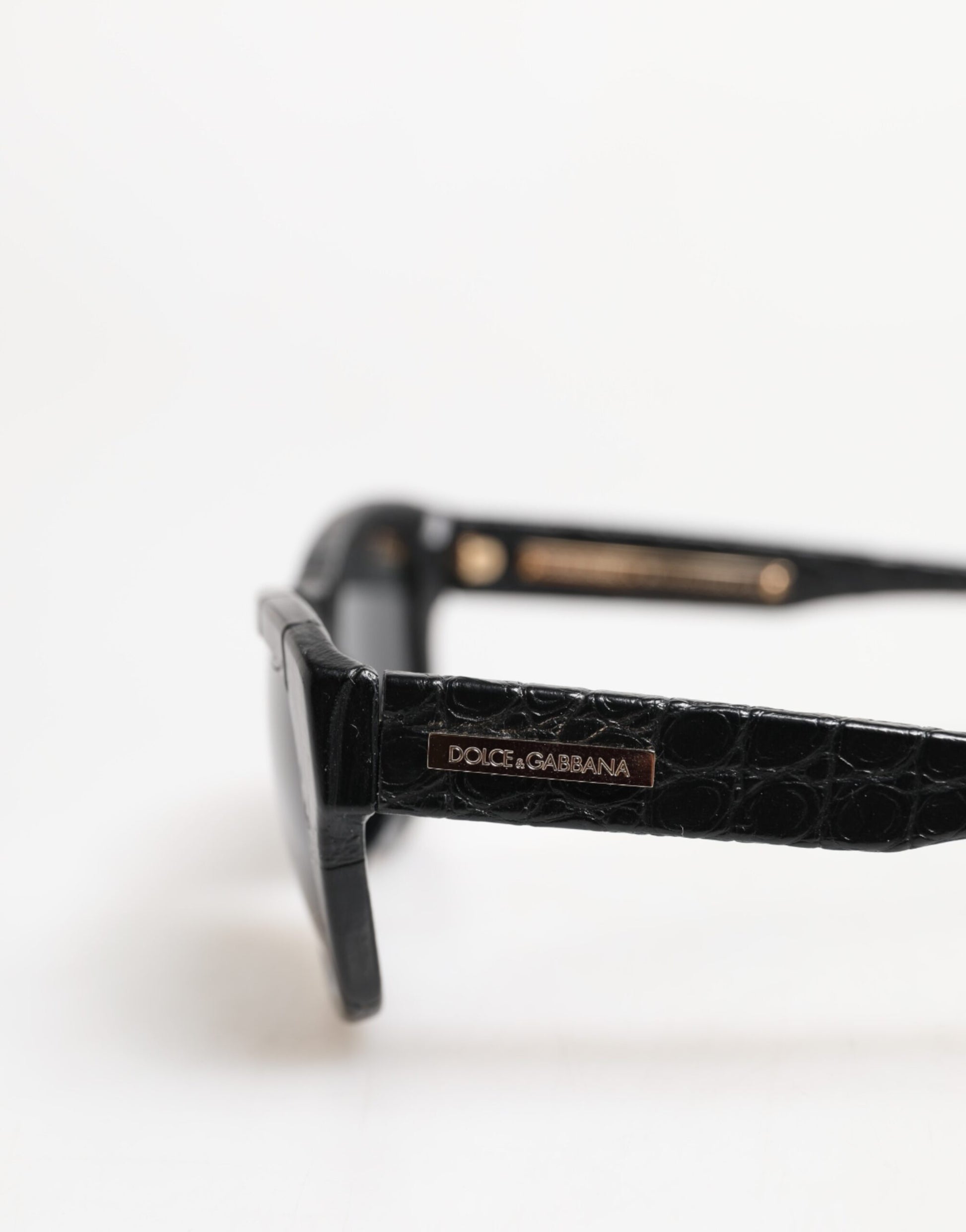 Lunettes de soleil Dolce & Gabbana DG4177 monture en cuir noir verres teintés