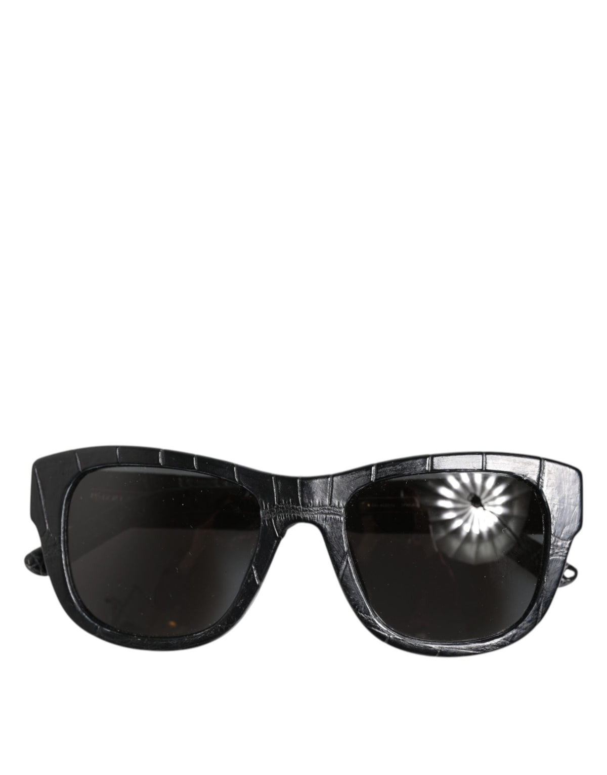 Dolce & Gabbana DG4177 Schwarzes Ledergestell Getönte Gläser Sonnenbrille