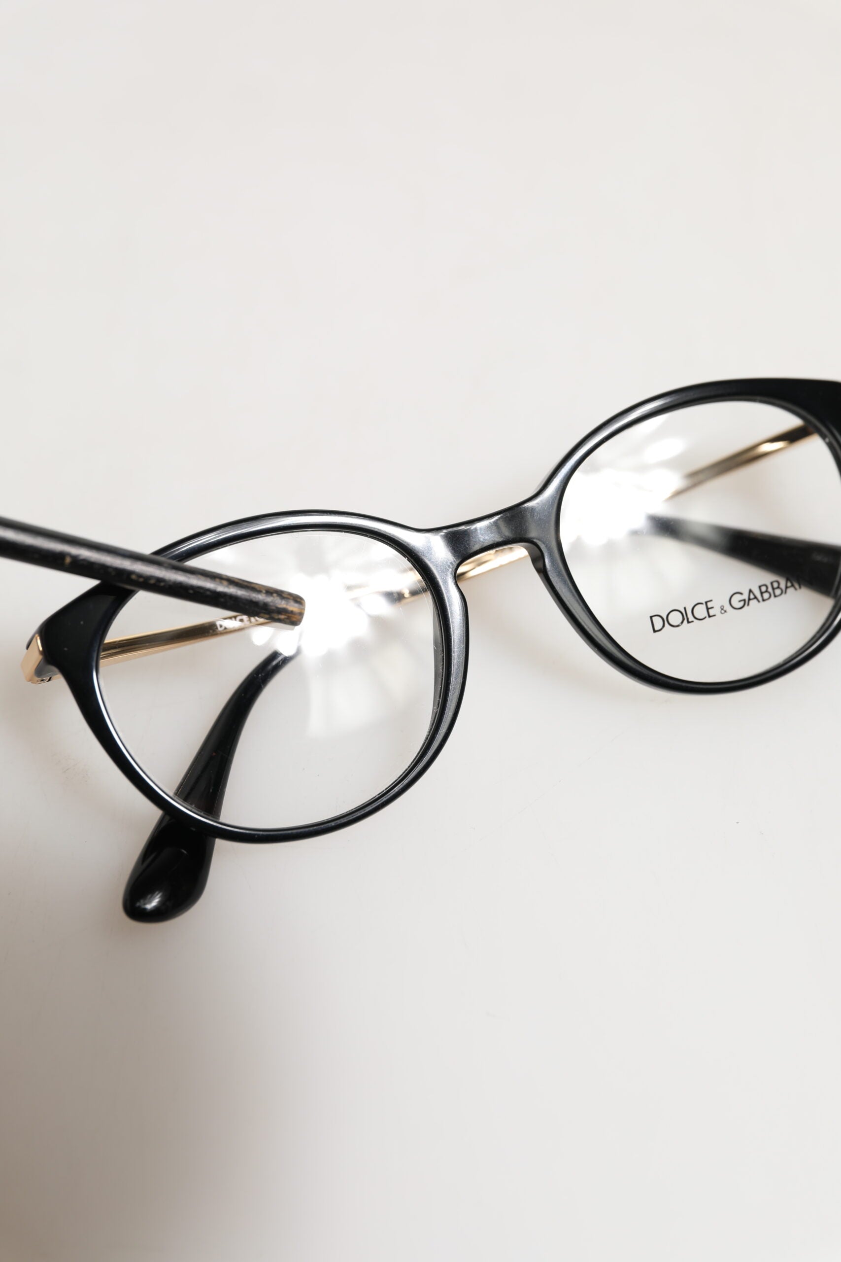 Lunettes de vue Dolce & Gabbana DG3242 en acétate noir, monture œil de chat