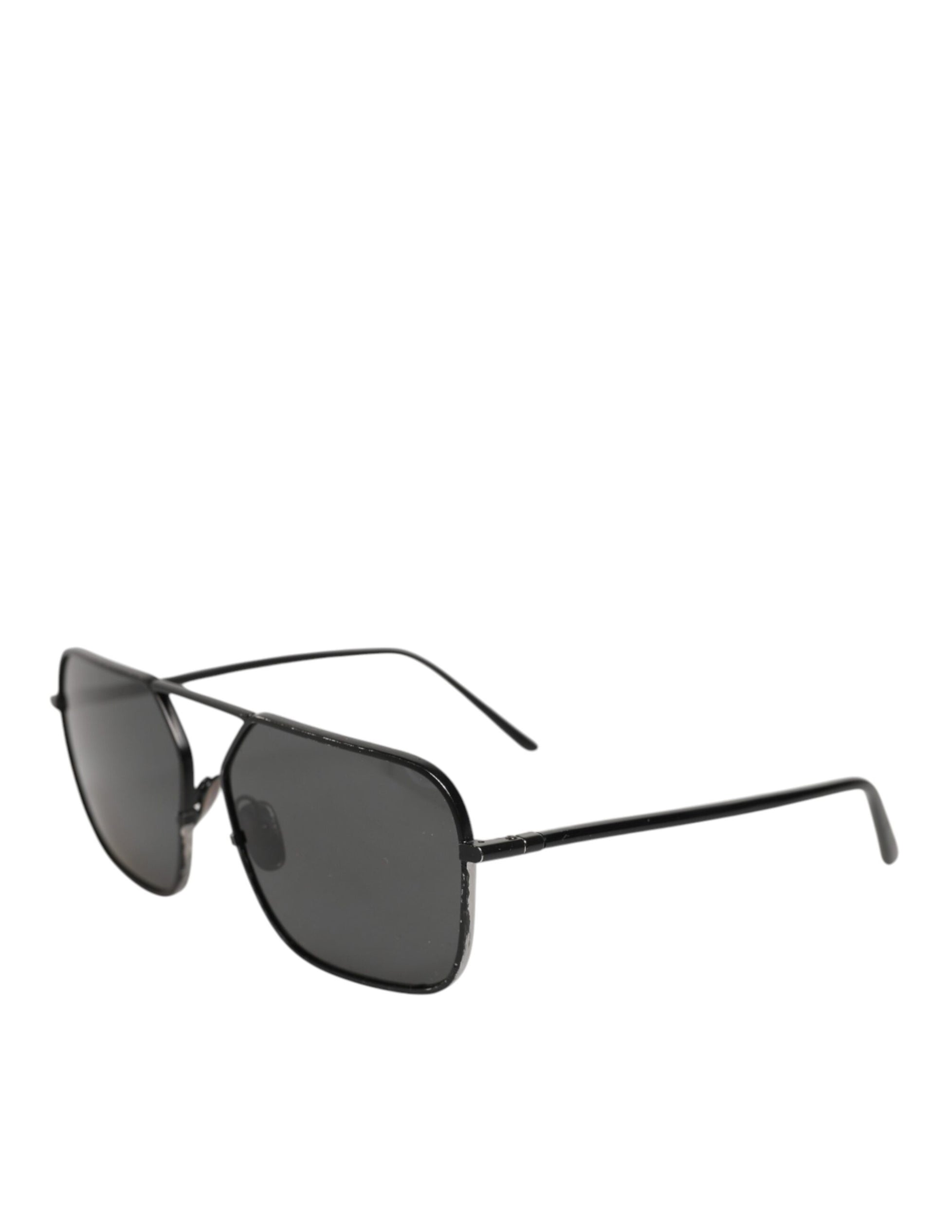 Lunettes de soleil Dolce & Gabbana avec monture métallique noire et verres carrés