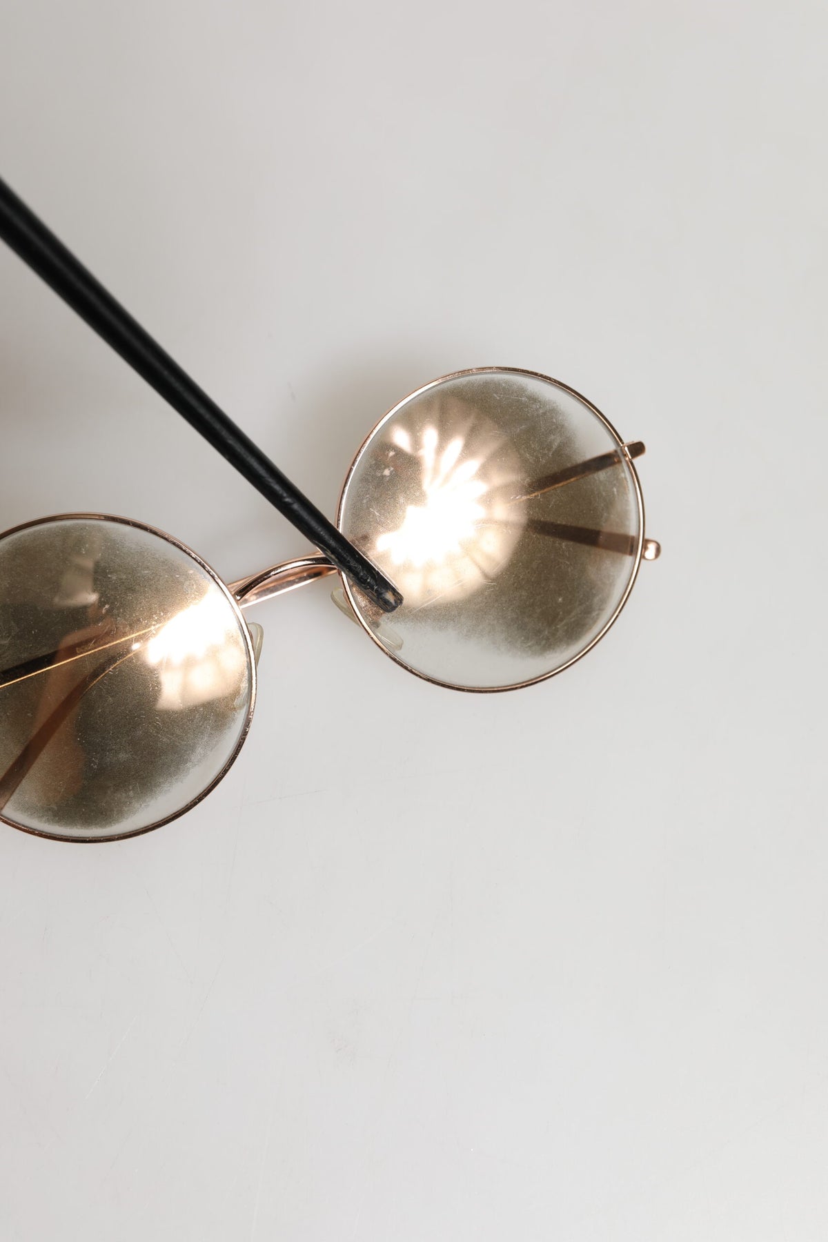 Dolce & Gabbana Rosévergoldete runde Gläser Sonnenbrille