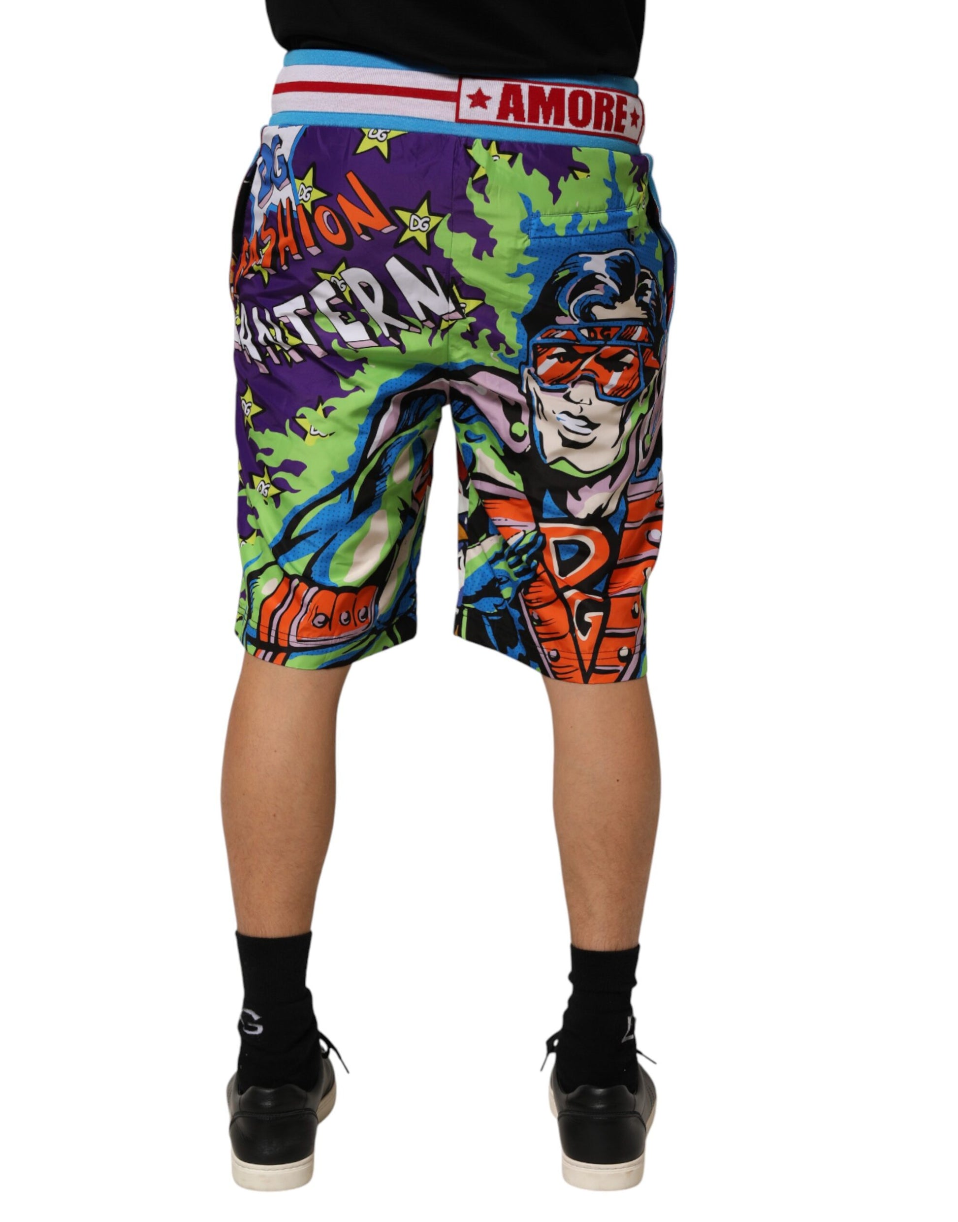 Shorts Bermuda Homme Dolce & Gabbana Multicolor Captain Sicily