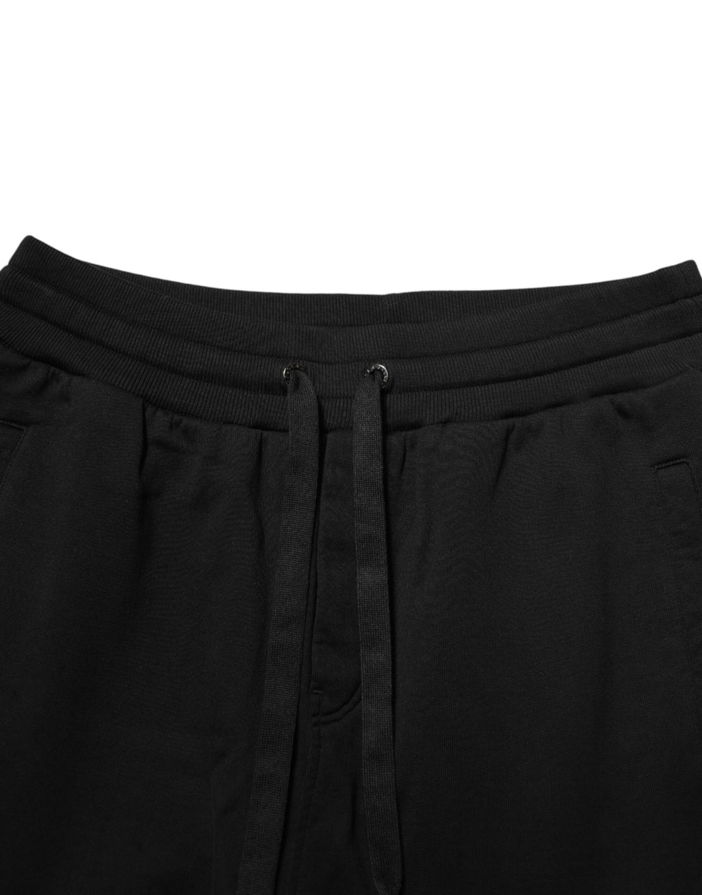 Pantalon de survêtement en coton noir avec logo DG Dolce & Gabbana