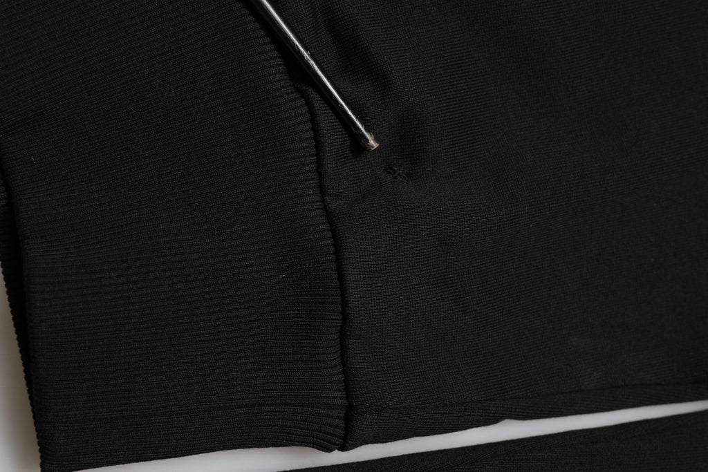 Pantalon de survêtement en coton noir avec logo DG Dolce & Gabbana