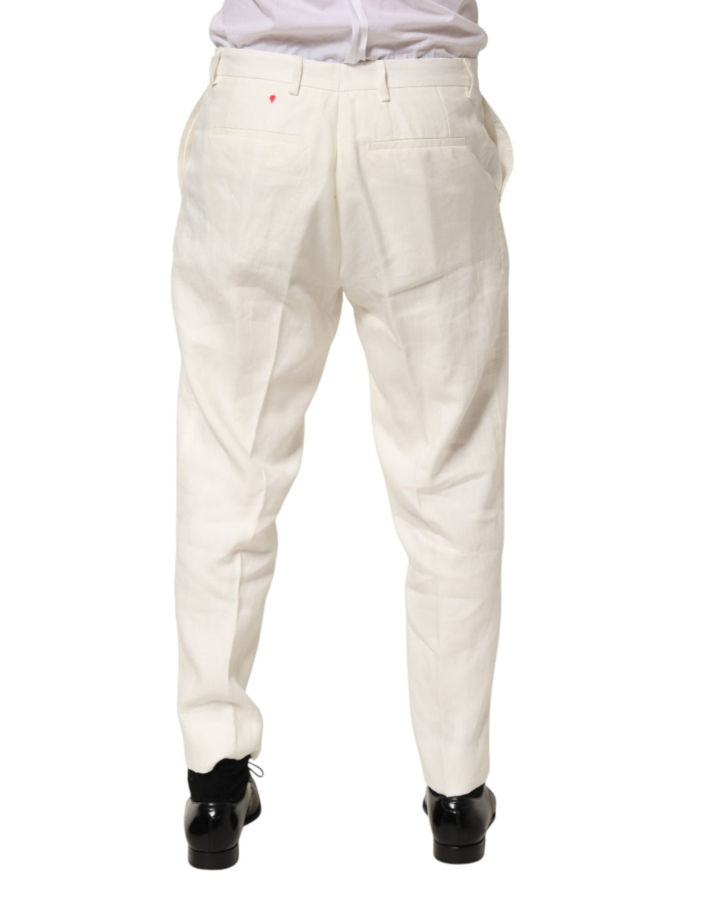 Pantalon de cérémonie en lin blanc Dolce & Gabbana pour homme