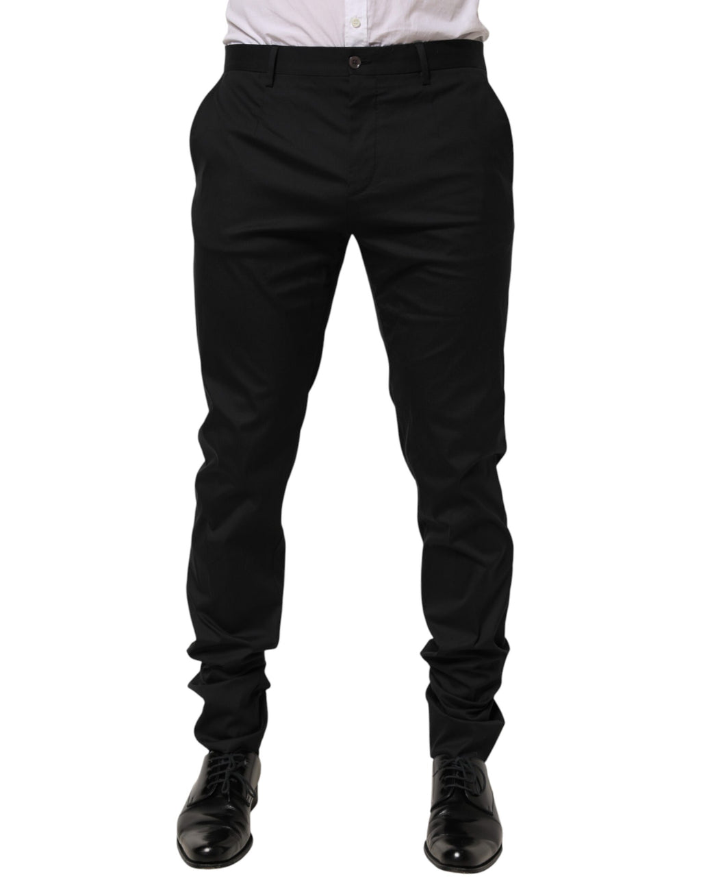 Pantalon de costume noir en coton pour homme Dolce & Gabbana