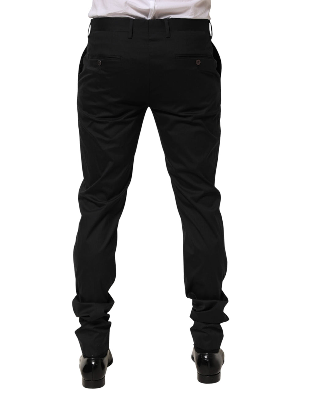 Pantalon de costume noir en coton pour homme Dolce & Gabbana