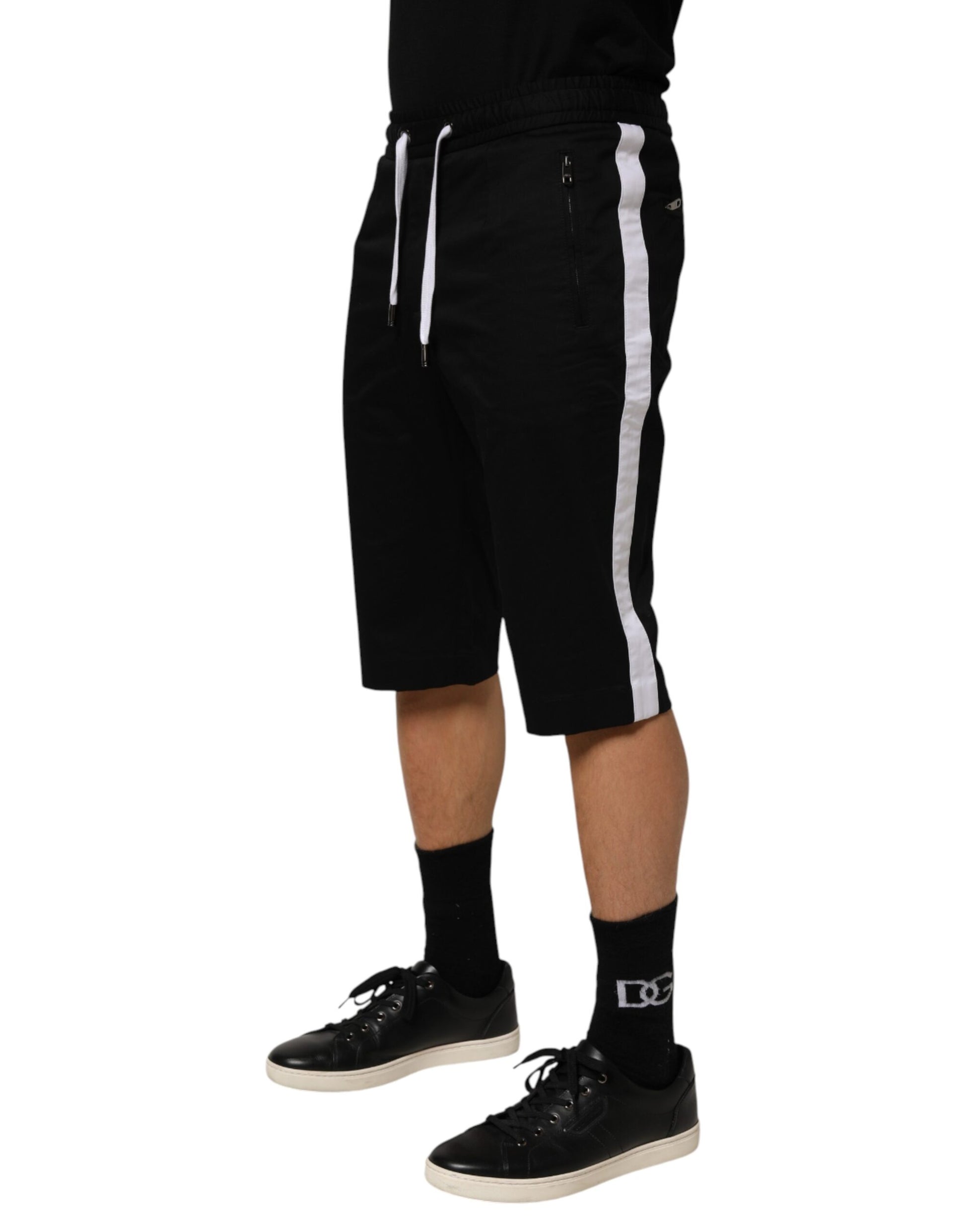 Shorts Bermuda homme Dolce & Gabbana en coton stretch noir