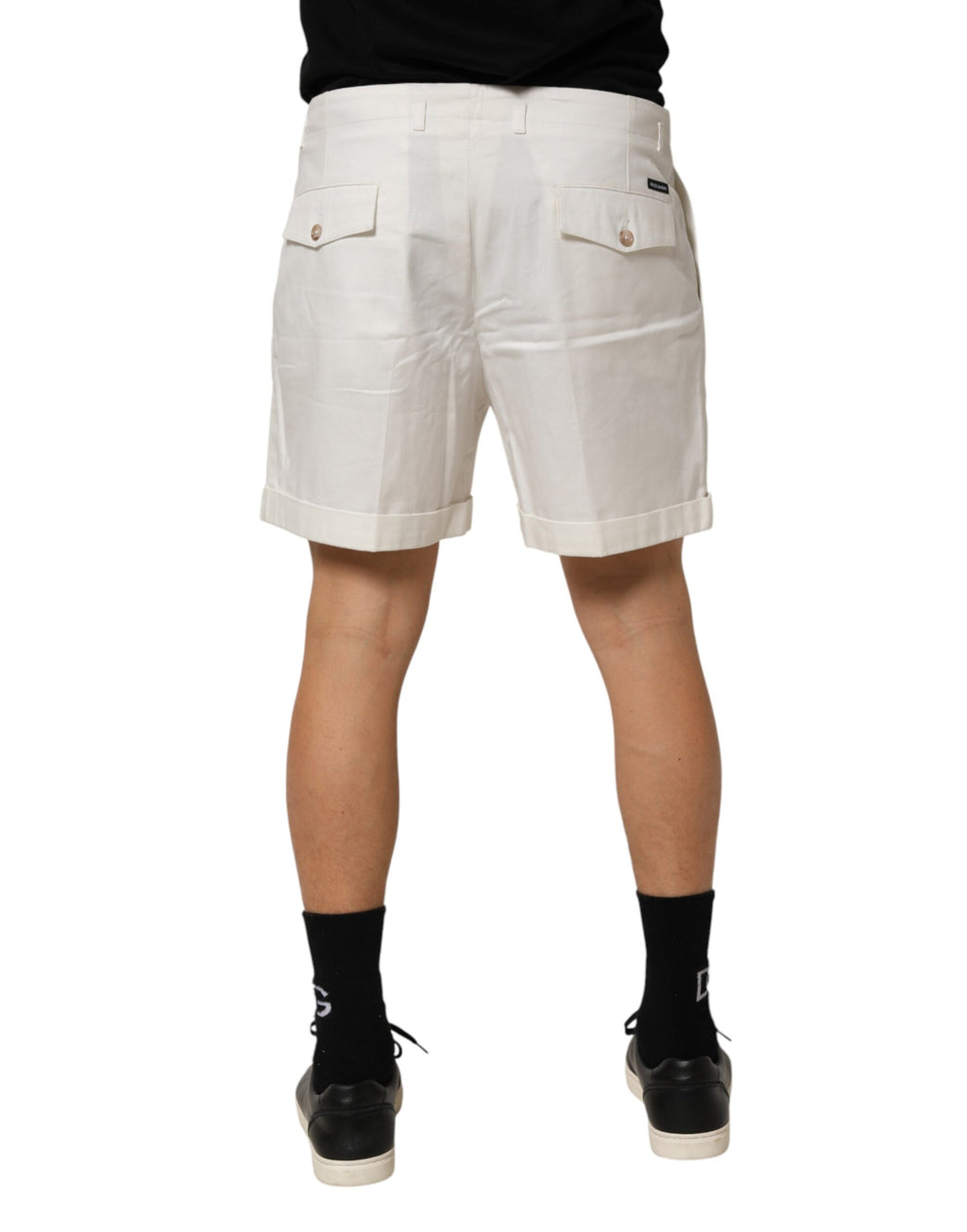 Shorts bermuda Dolce & Gabbana en coton blanc taille mi-haute pour homme