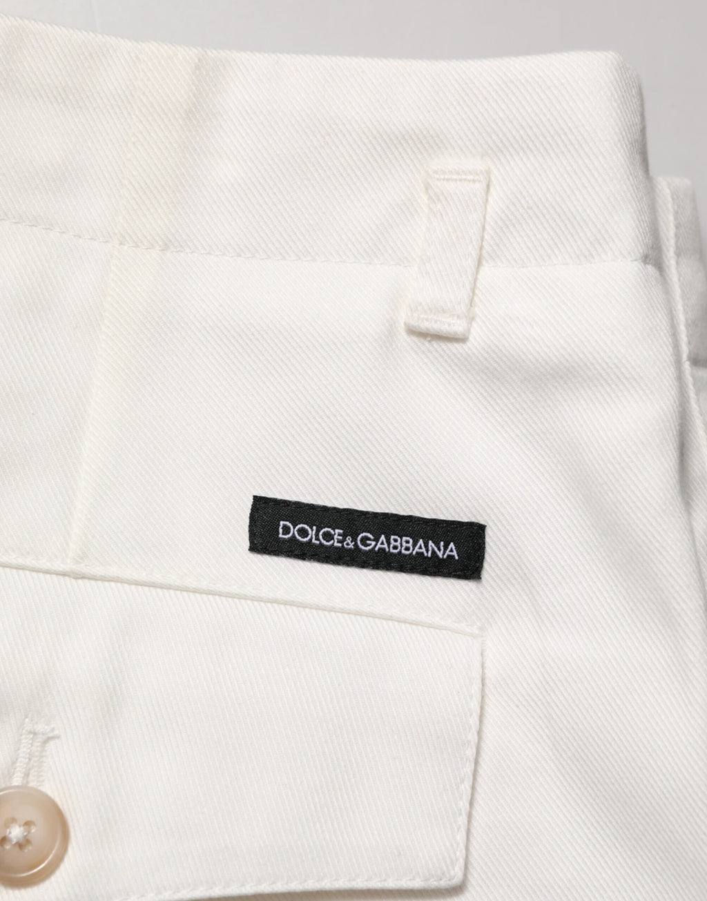 Shorts bermuda Dolce & Gabbana en coton blanc taille mi-haute pour homme