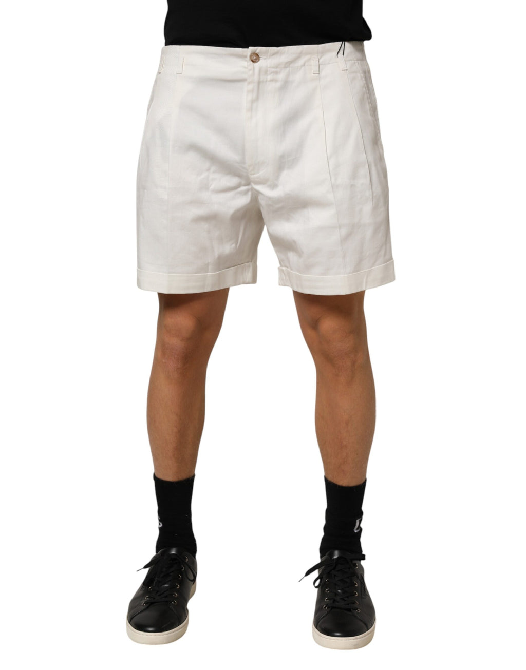 Shorts bermuda Dolce & Gabbana en coton blanc taille mi-haute pour homme
