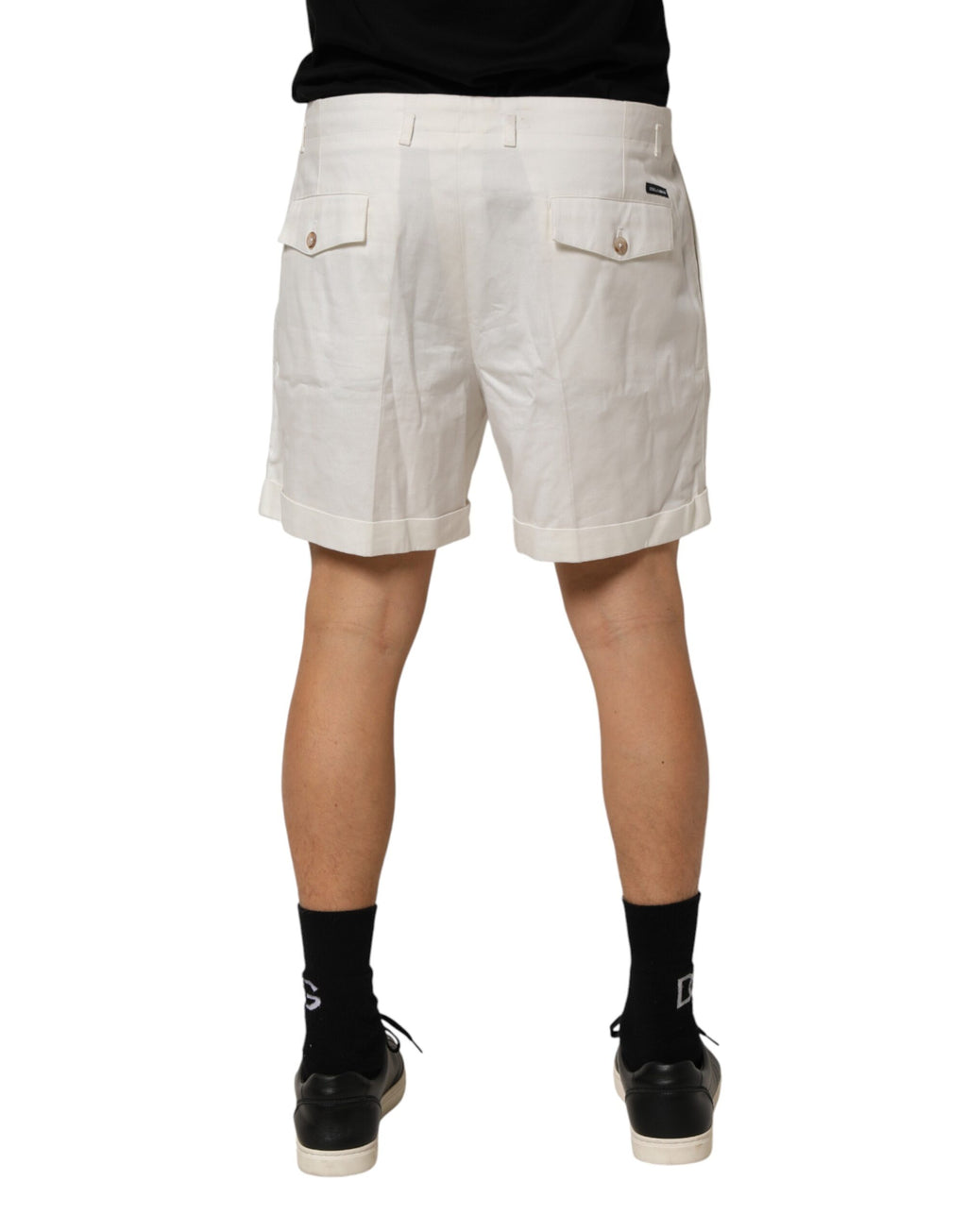 Shorts bermuda Dolce & Gabbana en coton blanc taille mi-haute pour homme