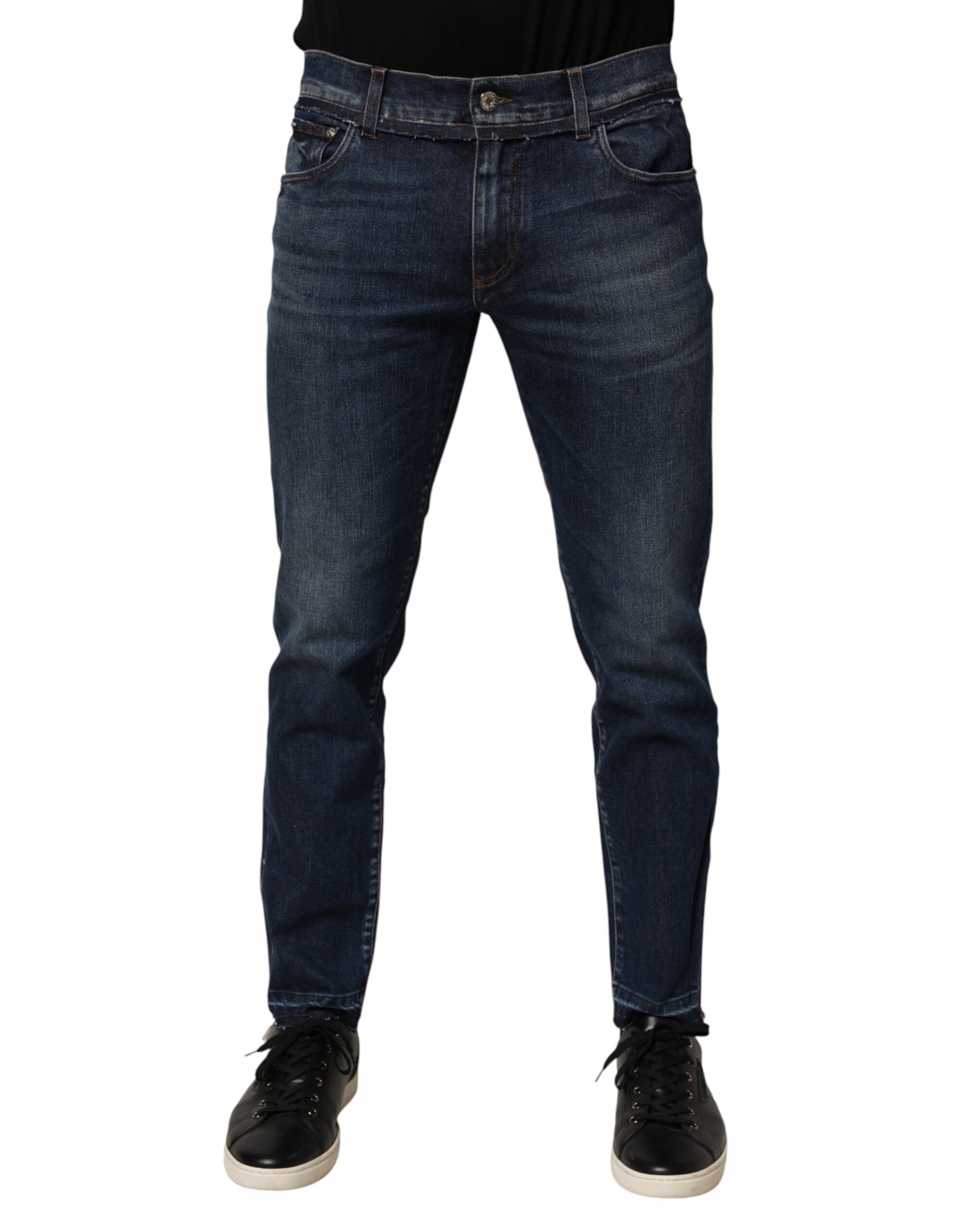 Jean slim en jean stretch en coton bleu Dolce & Gabbana pour homme