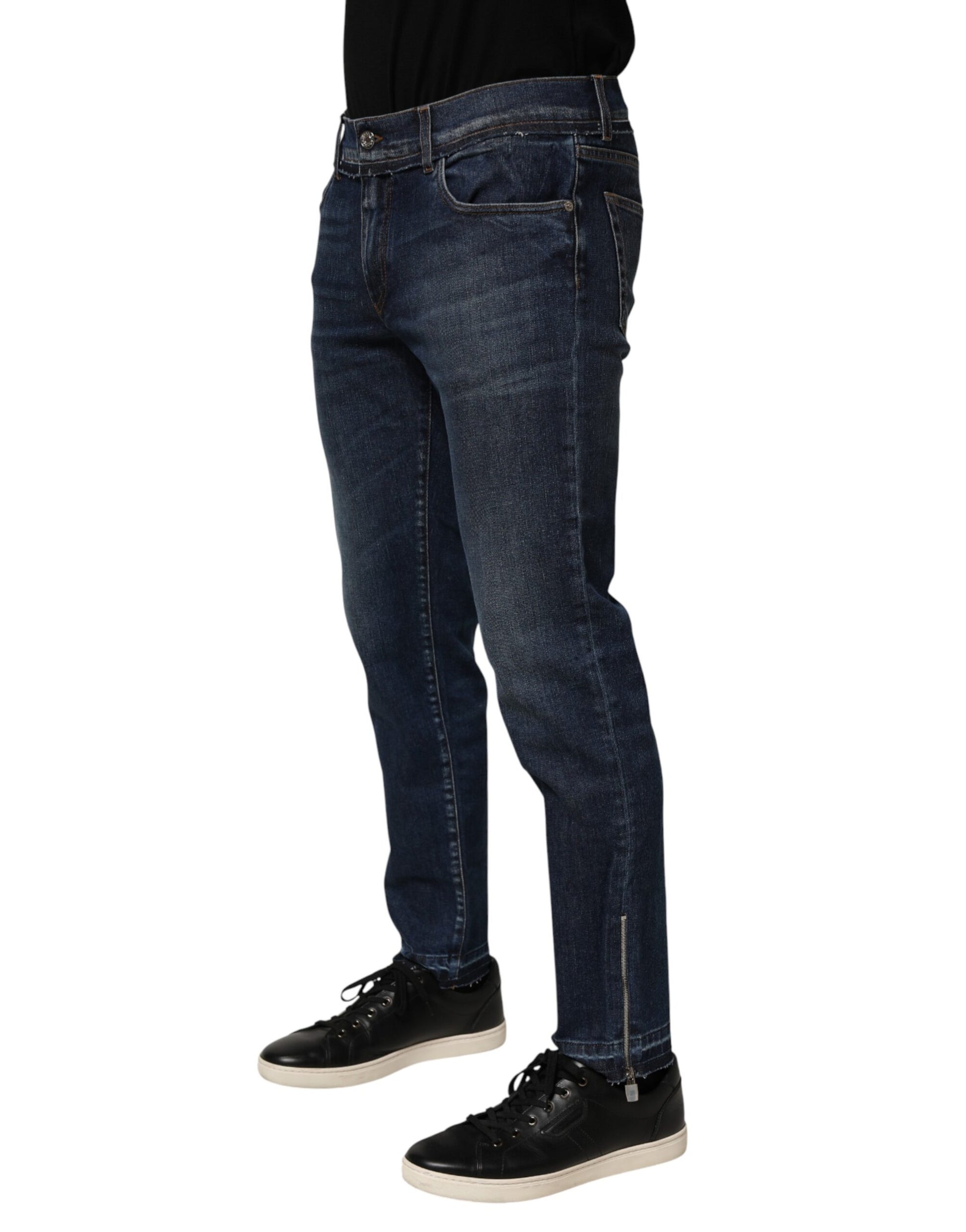 Jean slim en jean stretch en coton bleu Dolce & Gabbana pour homme